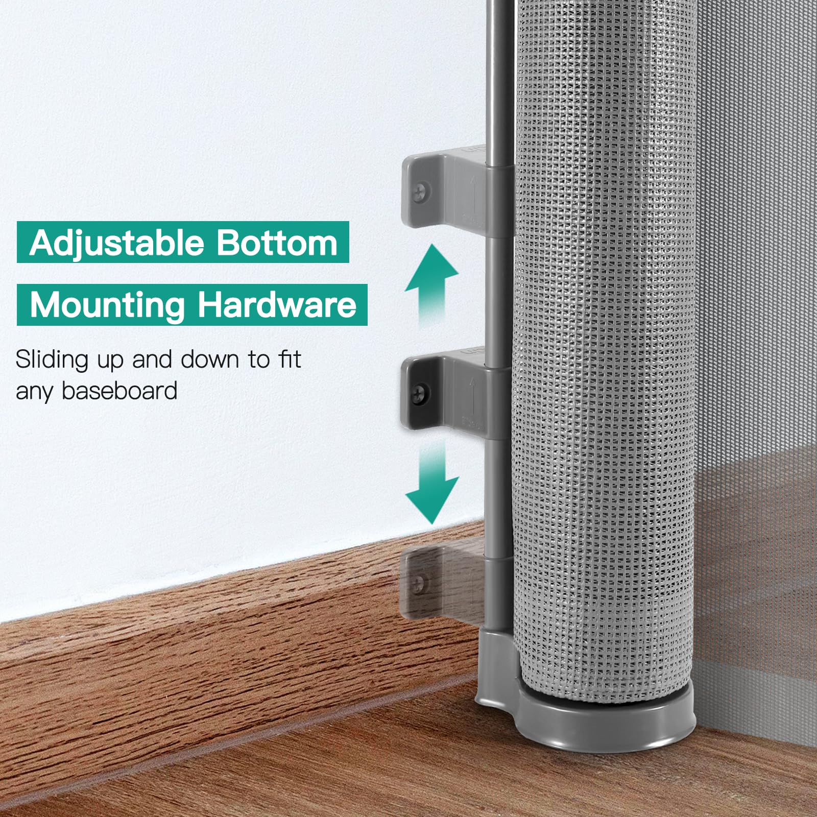 20 Inch Tall x 80 Inch Extra Wide Short Dog Gate to Step Over, Small Dog Gate for The House, Short Pet Gate Indoor Outdoor Puppy