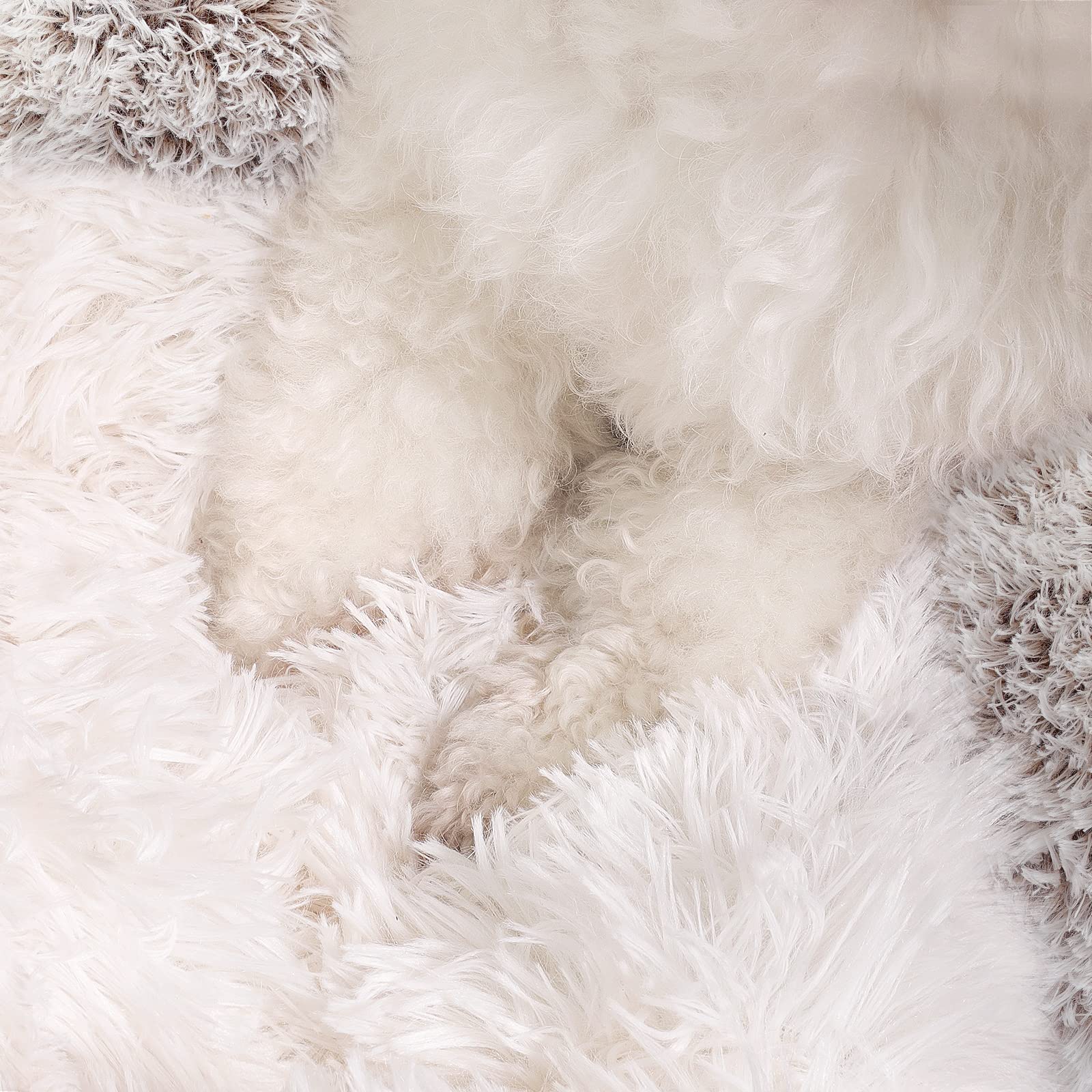 Noyal Round Hooded Donut Dog Bed For Small & Medium Pets - Plush Fluffy Anti-Anxiety Cat Cave Bed With Cover