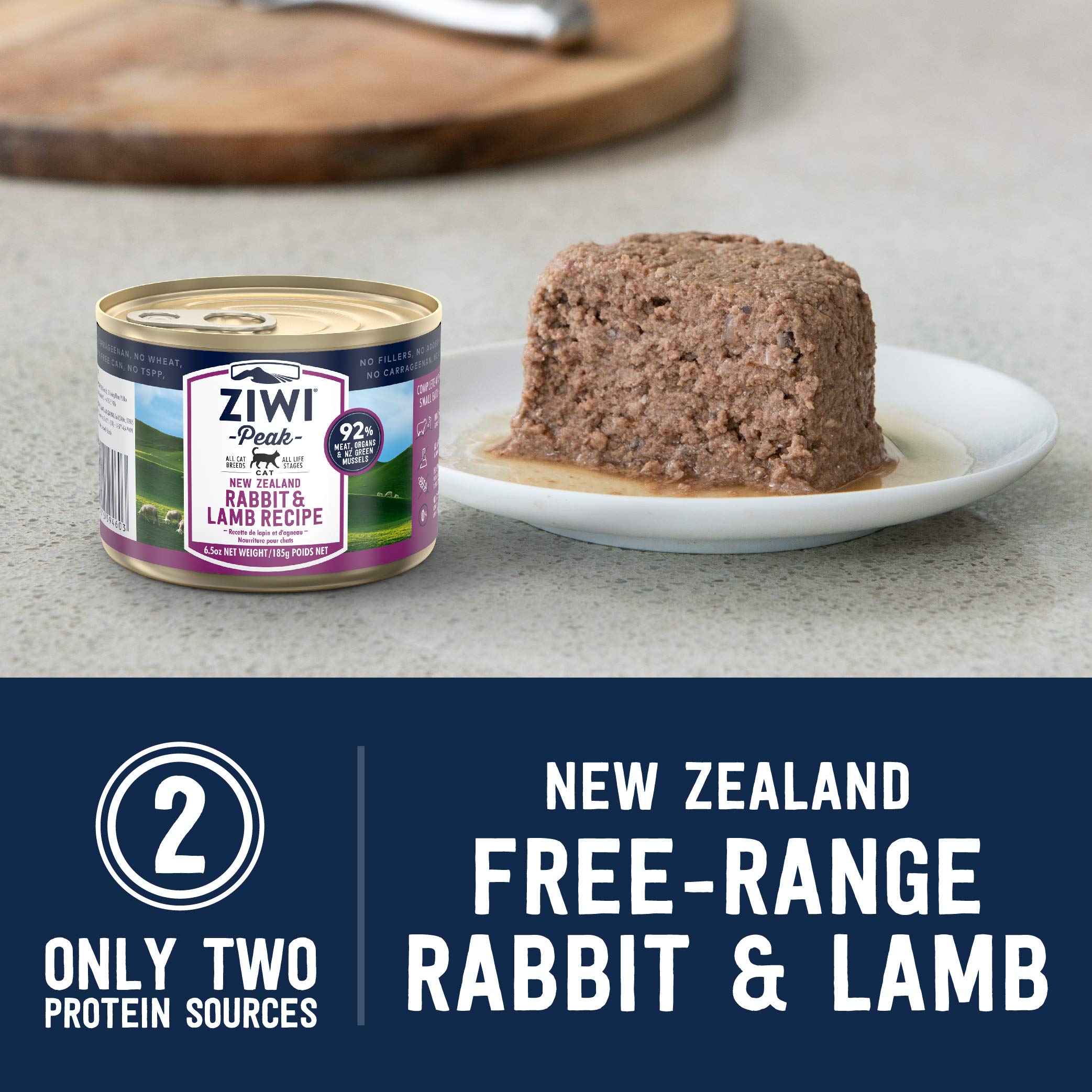 ZIWI Peak Canned Wet Cat Food - All Natural, High Protein, Grain Free, Limited Ingredient, with Superfoods (Rabbit & Lamb, Case