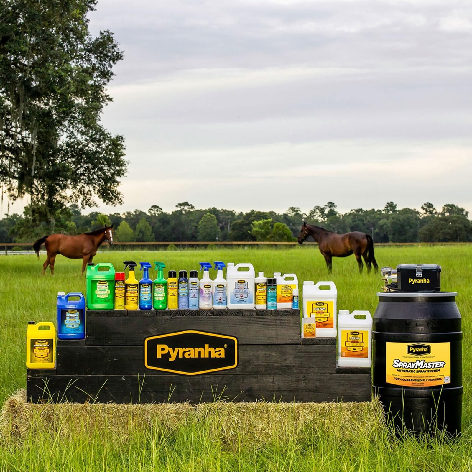 PYRANHA 1-10 HPS Concentrate Refill - 2.5 Gallon for 30 Gal Automatic Spray Systems Indoor Barn Fly Control | Repels Horn, Deer,