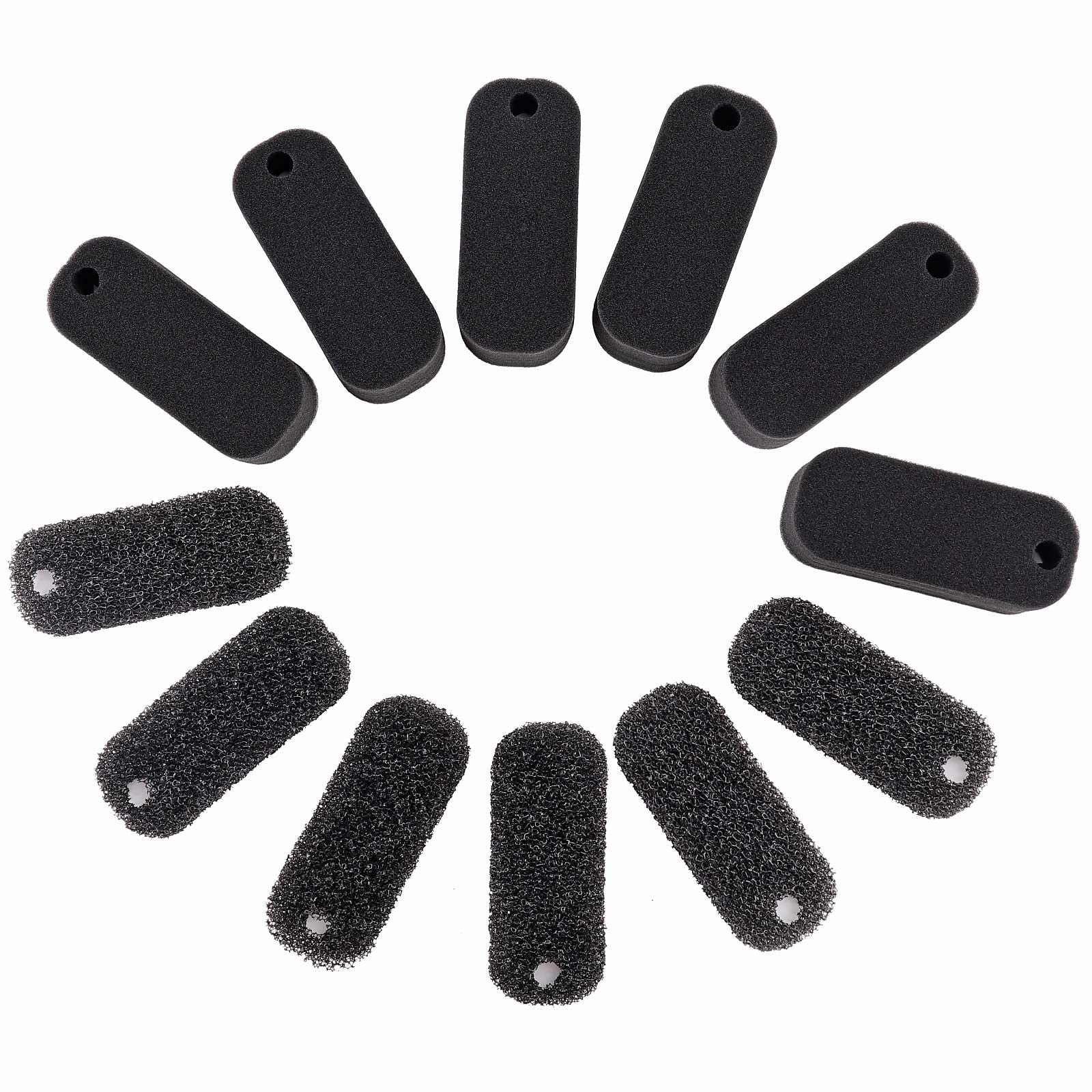 Hygger 12-Pack (6 Coarse Pads + 6 Fine Pads) Replacement Aquarium Filter Sponge For Hg979 Turtle Filter