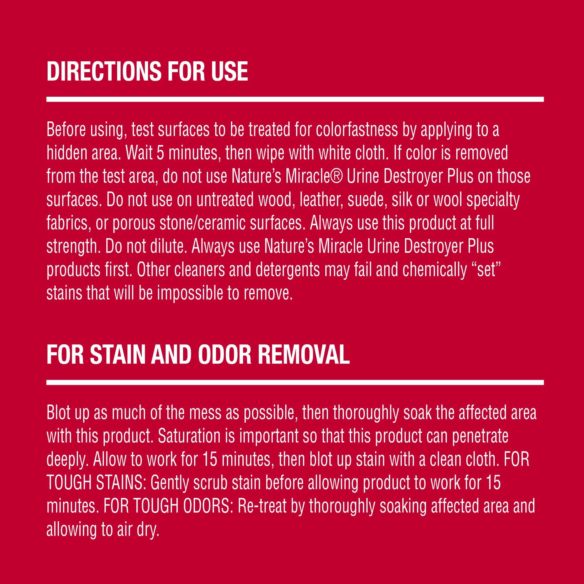 Nature'S Miracle Urine Destroyer Plus For Dogs, Enzymatic Formula For Severe Dog Urine Stains, 1 Gal