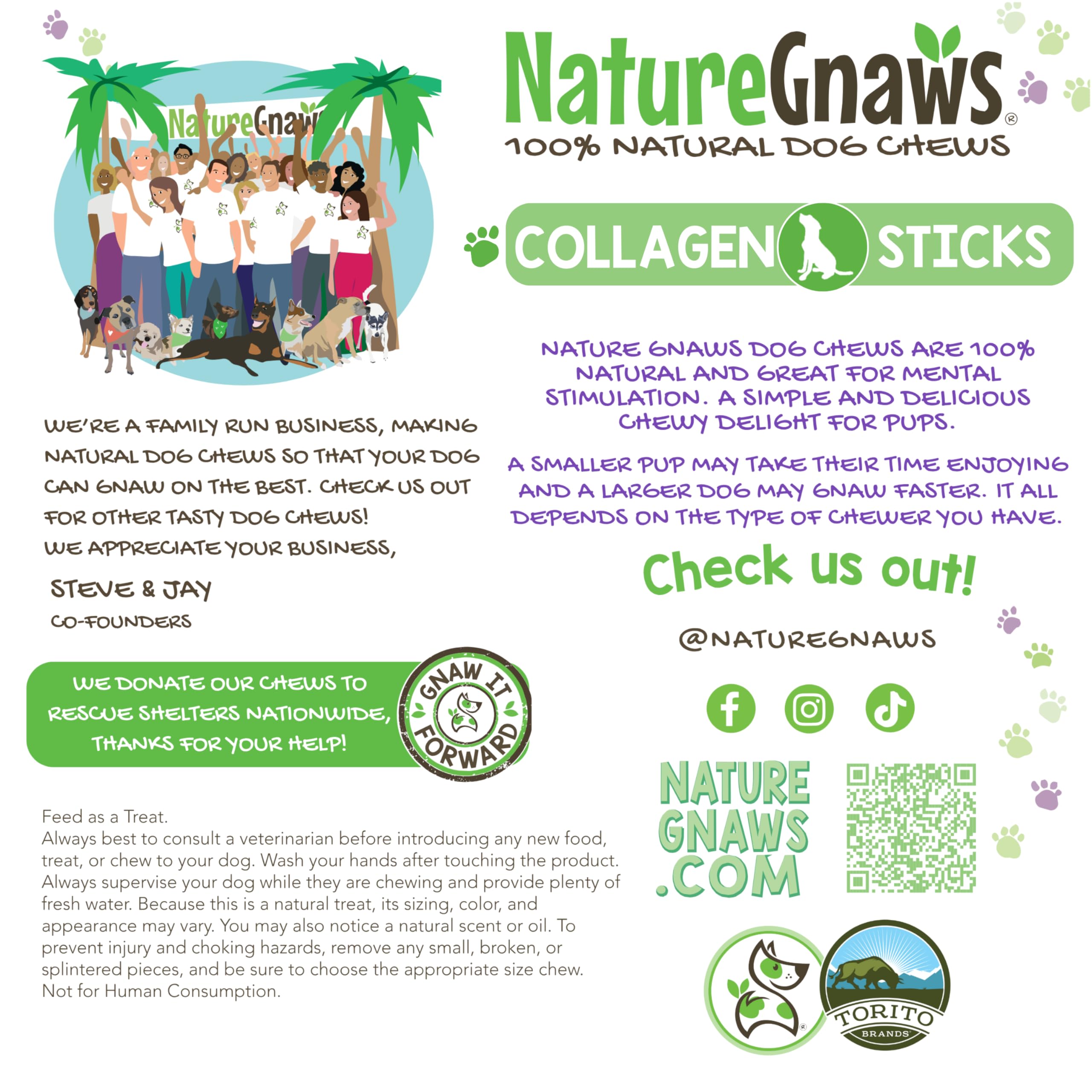 Nature Gnaws Collagen Sticks for Dogs 6 (12 Count) - Long Lasting for Small and Medium Dogs - Natural Beef Hide Dog Chew Bones