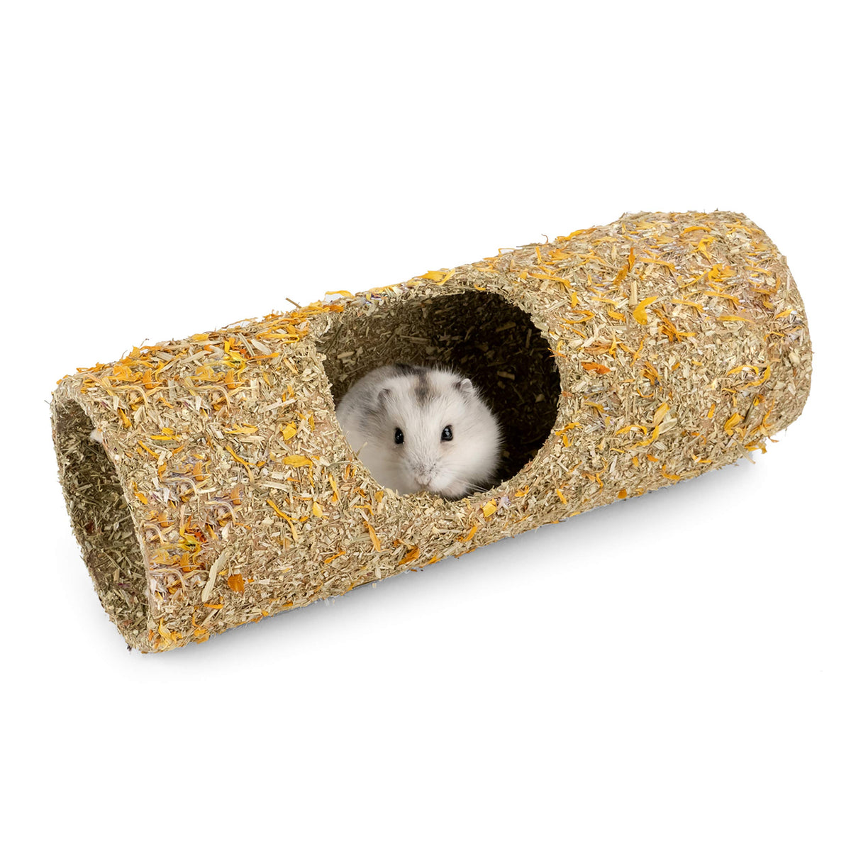 Niteangel Creative & Composable Hamster Tunnel - Diy & Build Unique Tube Burrow As Hideout For Small Sized Animals Like Hamsters Mouse Gerbils Mice (Tunnel W/Hole)