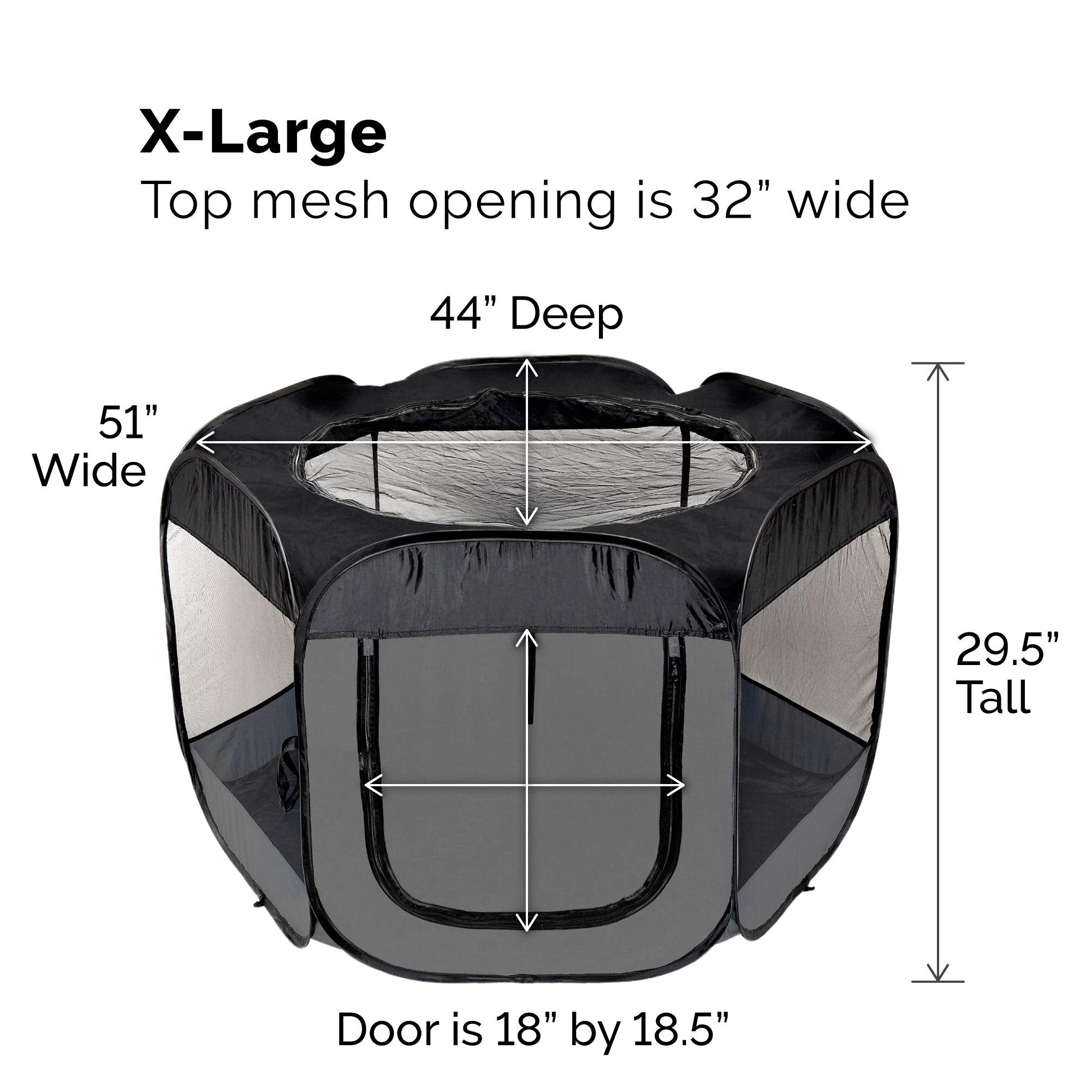 Furhaven Portable Dog Playpen Cat Tent, Pet Playground/Kennel Foldable Indoor Outdoor Zippered Puppy Crate - Gray, Extra Large
