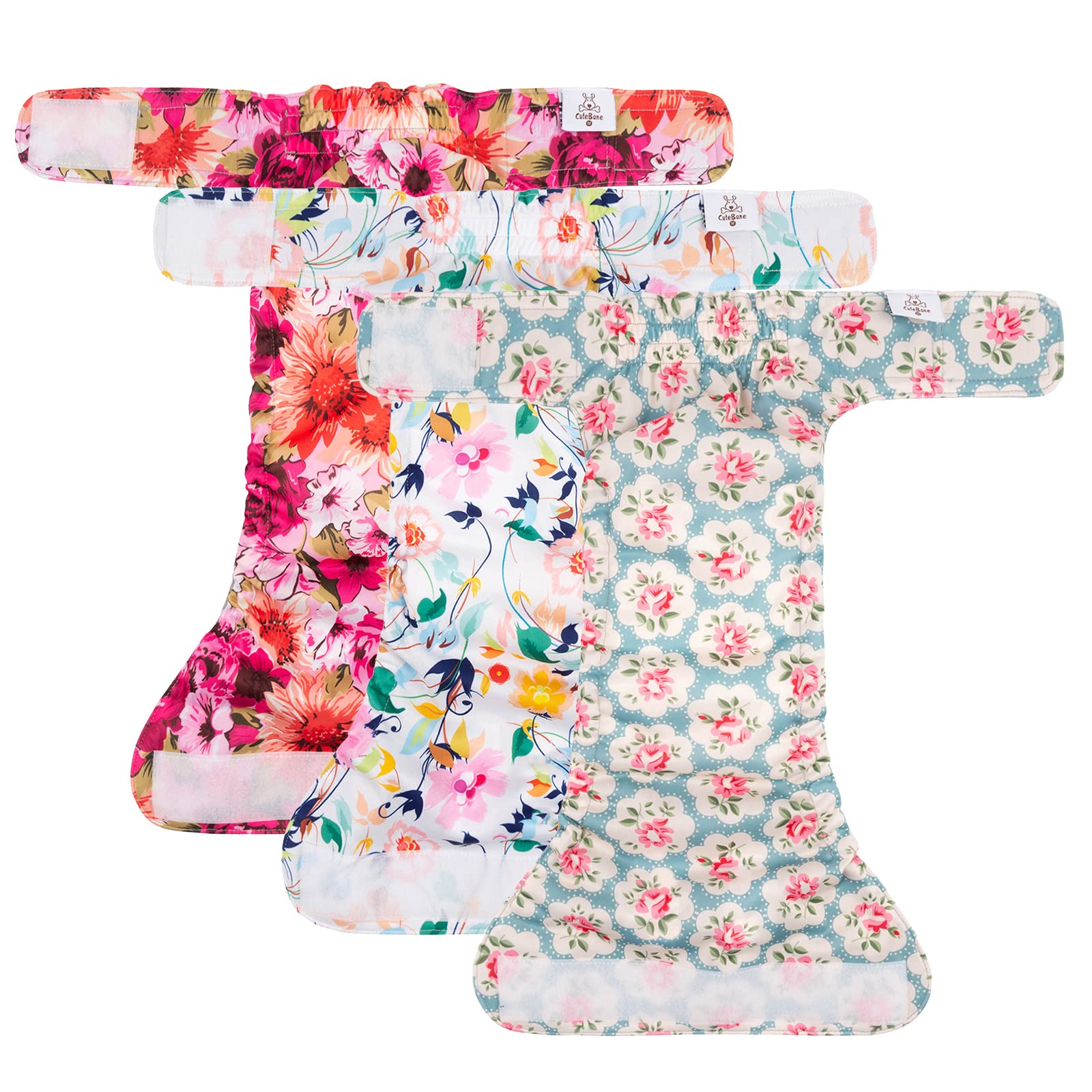 Cutebone Washable Dog Diapers Female 3 Pack Puppy Training Pants For Docked-Tail Dogs Wwd02L