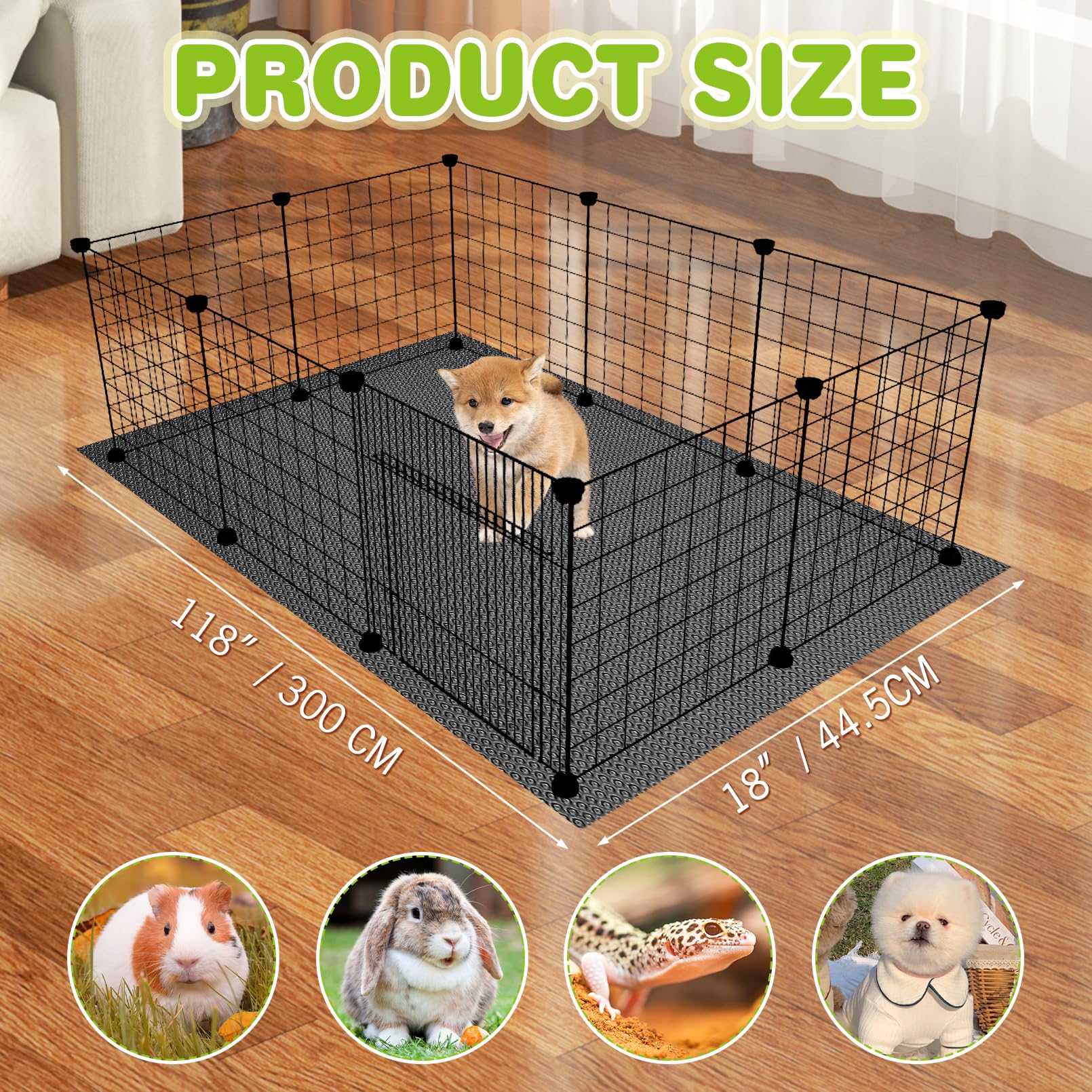 Bnosdm Waterproof Guinea Pig Cage Liner Washable Rabbit Bedding Liners Reusable Small Animals Pads Playpen Mats For Guinea Pigs