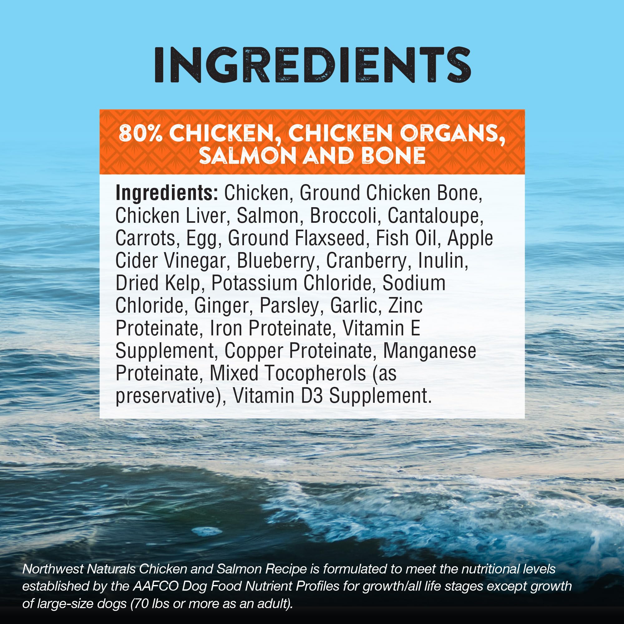 Northwest Naturals Freeze-Dried Chicken & Salmon Dog Food - Bite-Sized Nuggets - Grain-Free, High-Protein, Raw Diet, Human-Grade