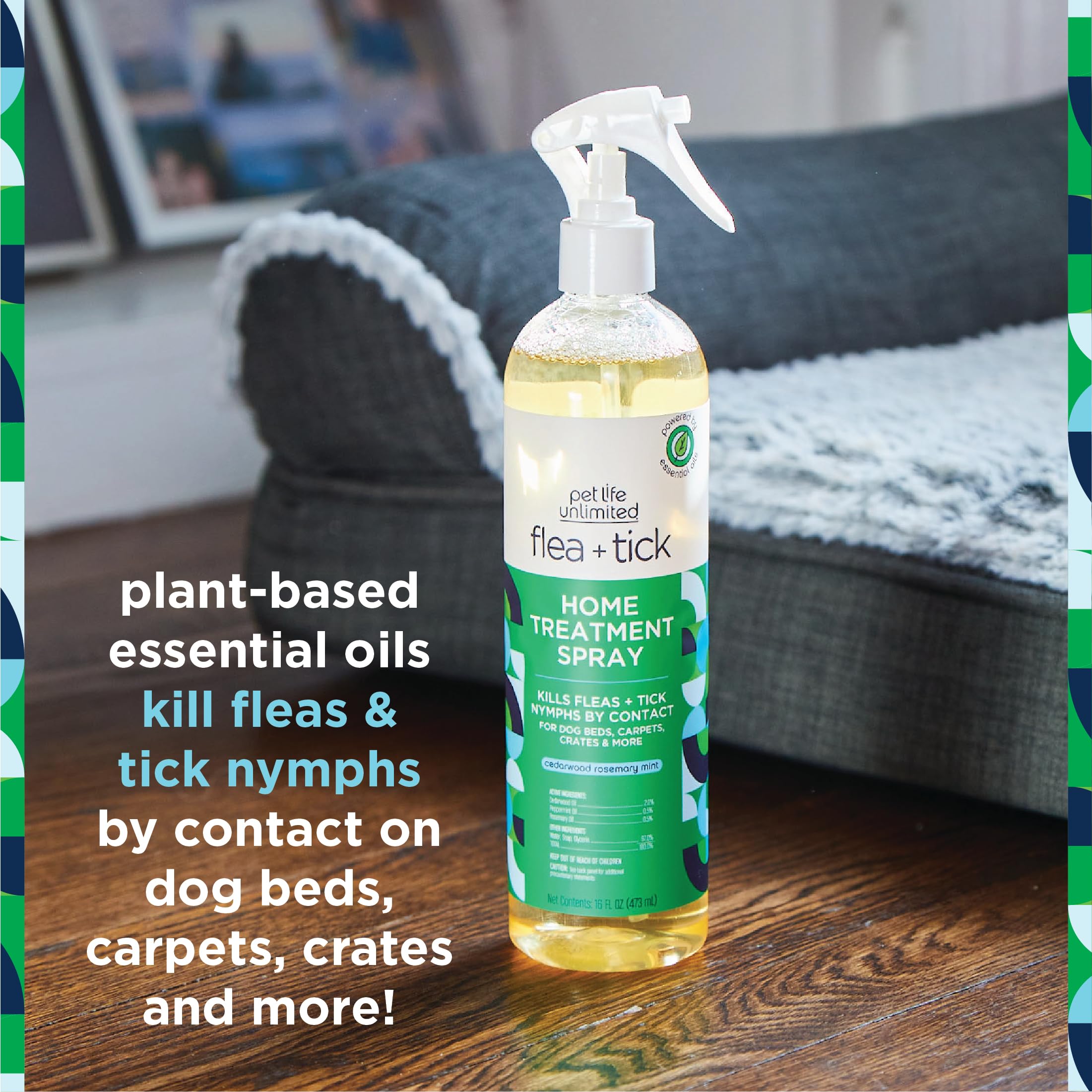 Pet Life Unlimited Natural Flea and Tick 3-Step Kit - Flea and Tick Spray for Dogs, Flea Spray for Home, and Flea and Tick Shamp