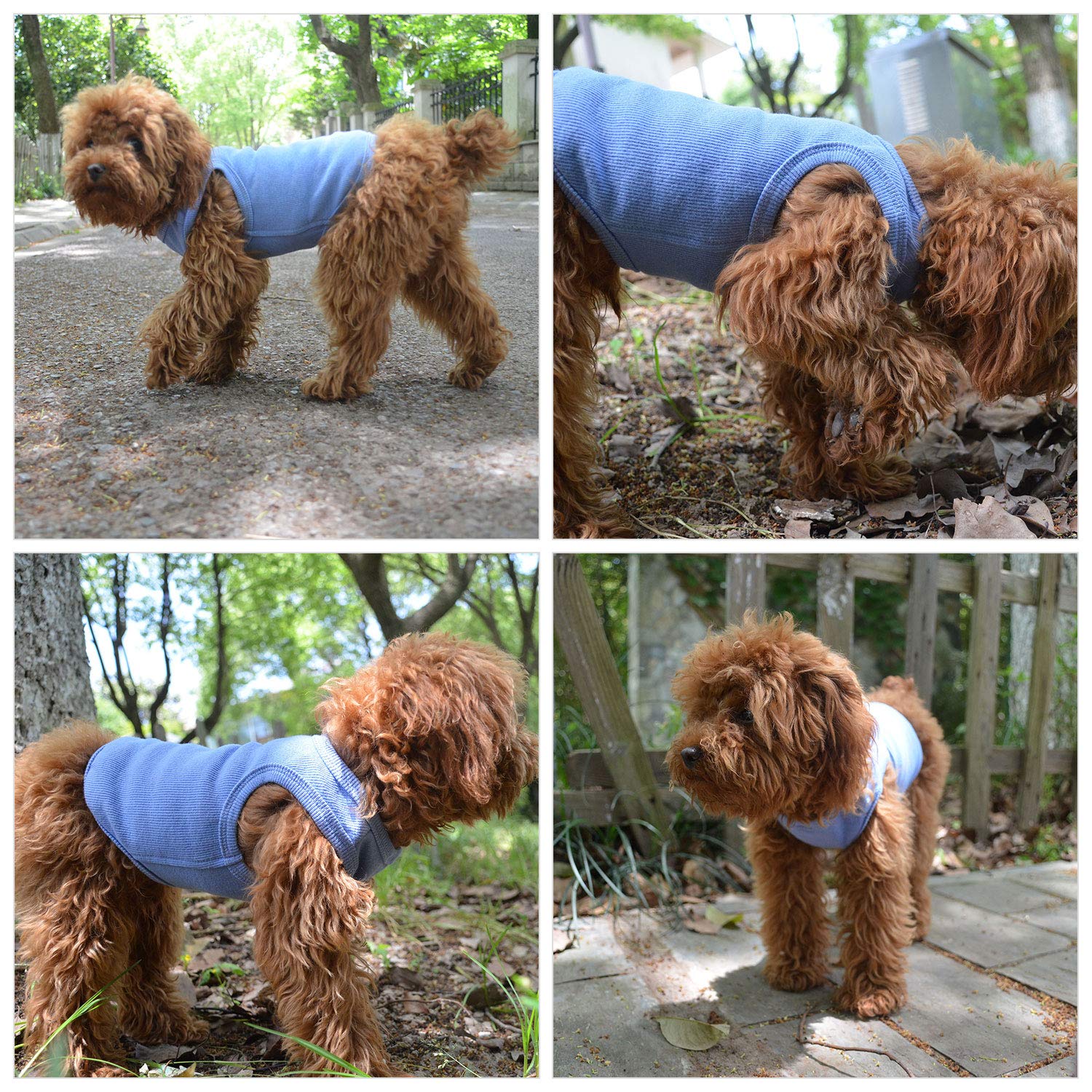 Lovelonglong 2019 Summer Pet Clothing, Dog Clothes Blank T-Shirts Ribbed Tanks Top Thread Vests For Large Medium Small Dogs 100%