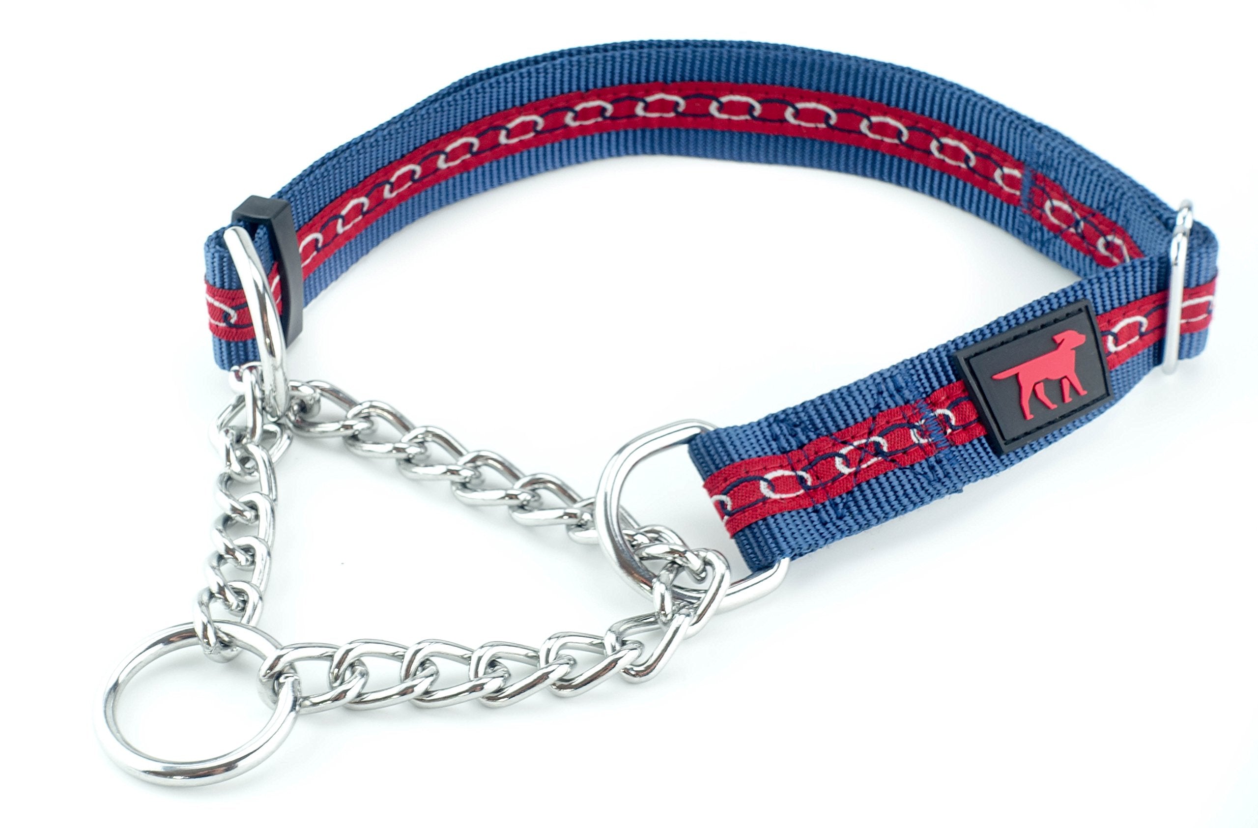 Tuff Pupper Martingale Collar For Dogs Is Perfect For Training | No Pull Dog Collar With Adjustable Gentle Nylon & Steel Chain | Convenient Sizing For All Breeds Large (18-26' Neck)