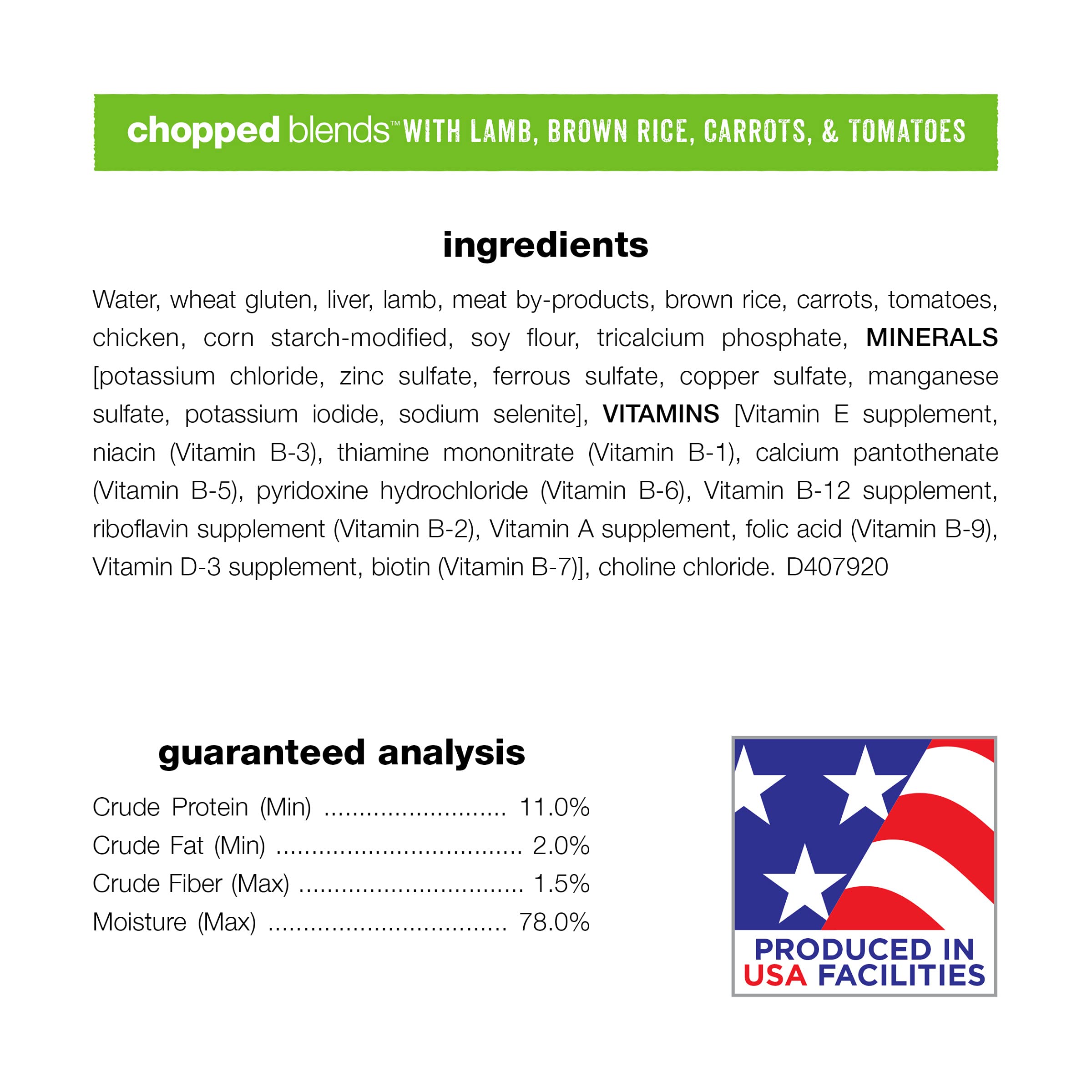 Purina Beneful Wet Dog Food, Chopped Blends With Lamb - (8) 10 oz. Tubs