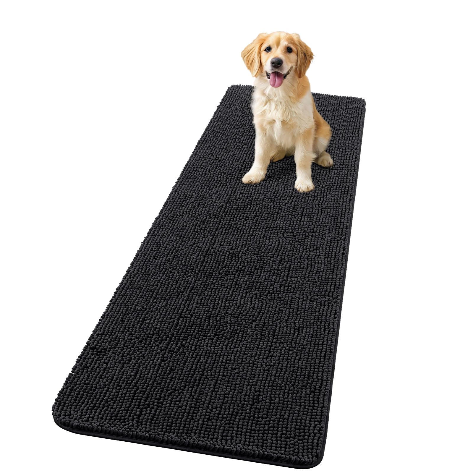 Smiry Dog Bed Mat 70X24, Ultra Soft Non-Slip Washable Quick Dry Chenille Dog Sleeping Mattress For Large Jumbo Medium Small Dogs