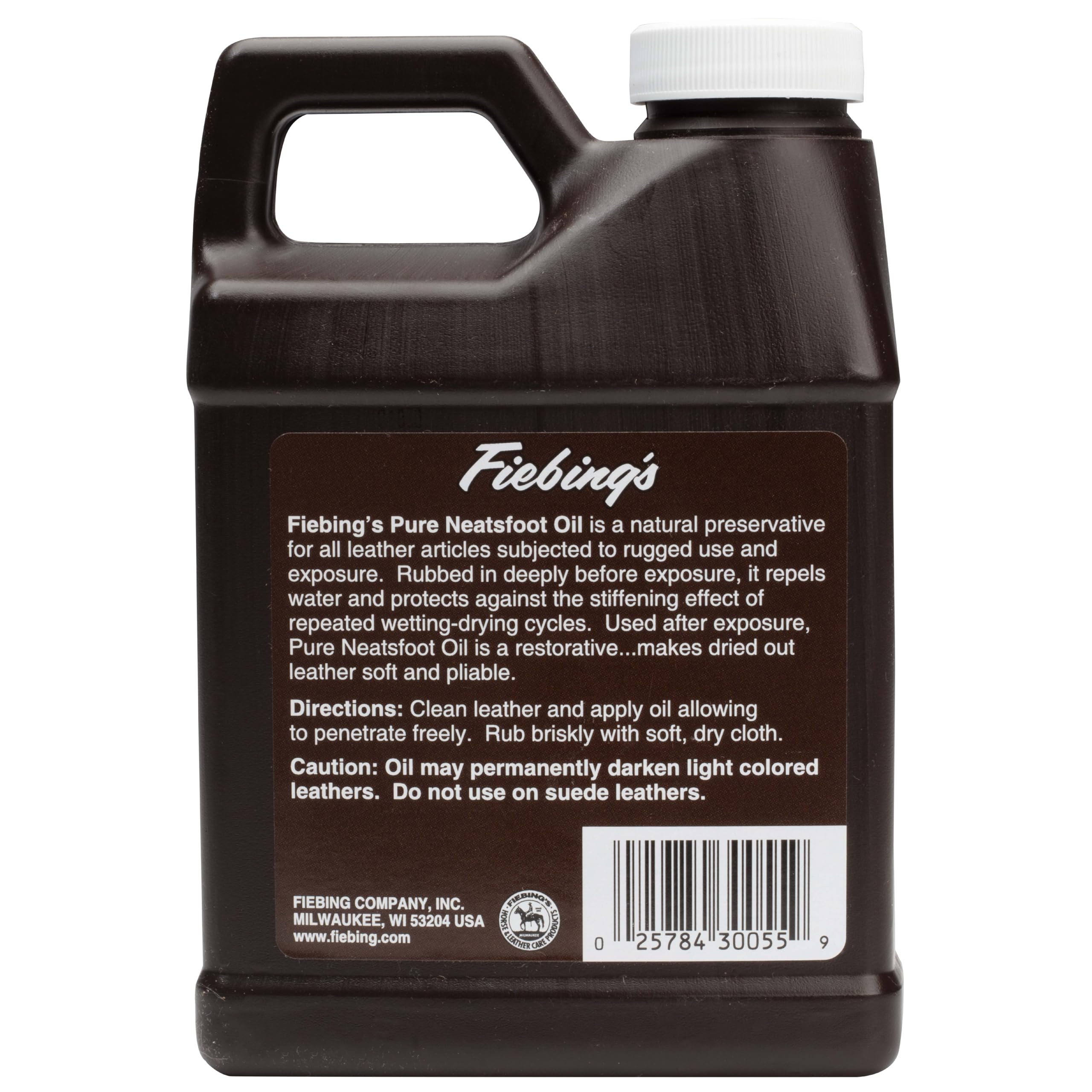 Fiebing'S 100% Pure Neatsfoot Oil 16 Oz - Leather Conditioner & Preservative With All Natural Animal Oil - Waterproof, Soften, Restore, & Strengthen Leathercraft Shoe, Boot, Belt, Saddle, Couch, Purse