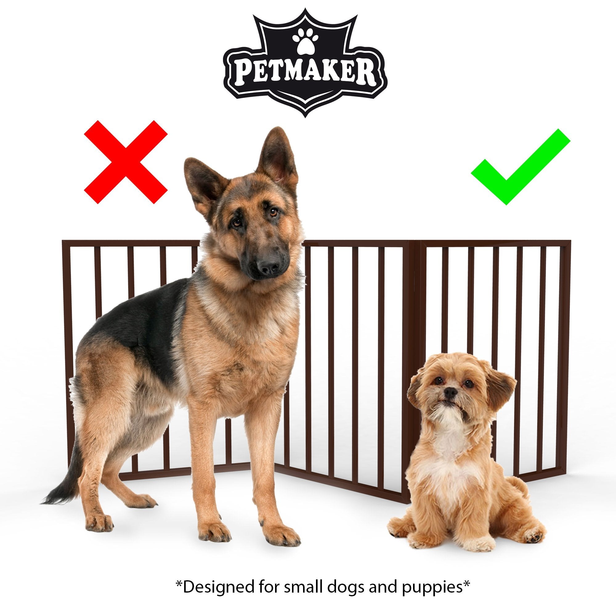 Petmaker Foldable, Free-Standing Wooden Pet Gate- Light Weight, Indoor Barrier For Small Dogs/Cats, Dark Brown, Step Over Doorway Fence, Rich Espresso, 54' X 24' (80-62875)
