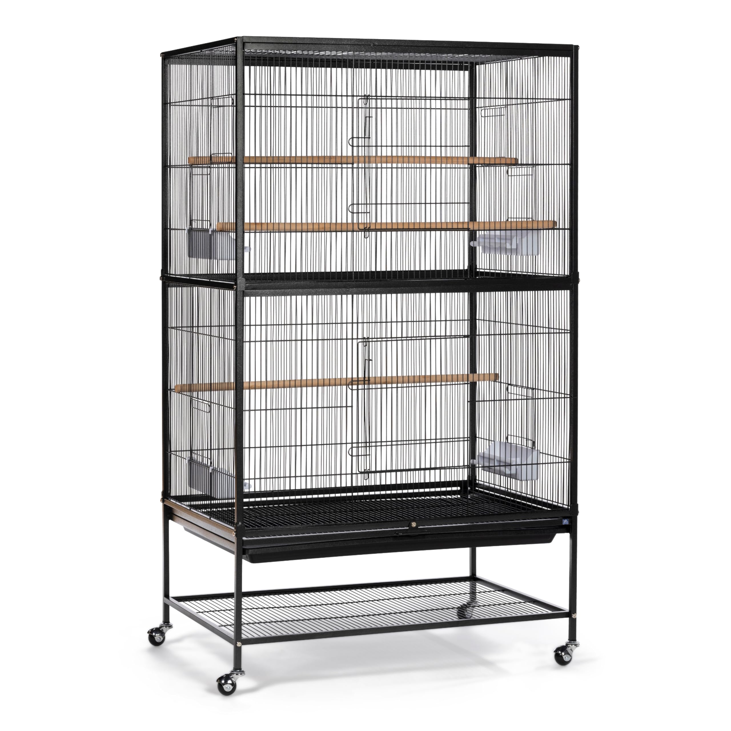Prevue Pet Products Steel Bird Flight Cage with Wheels - Large Birdcage for Parakeets, Canaries, Finches, Cockatiels, Lovebirds,