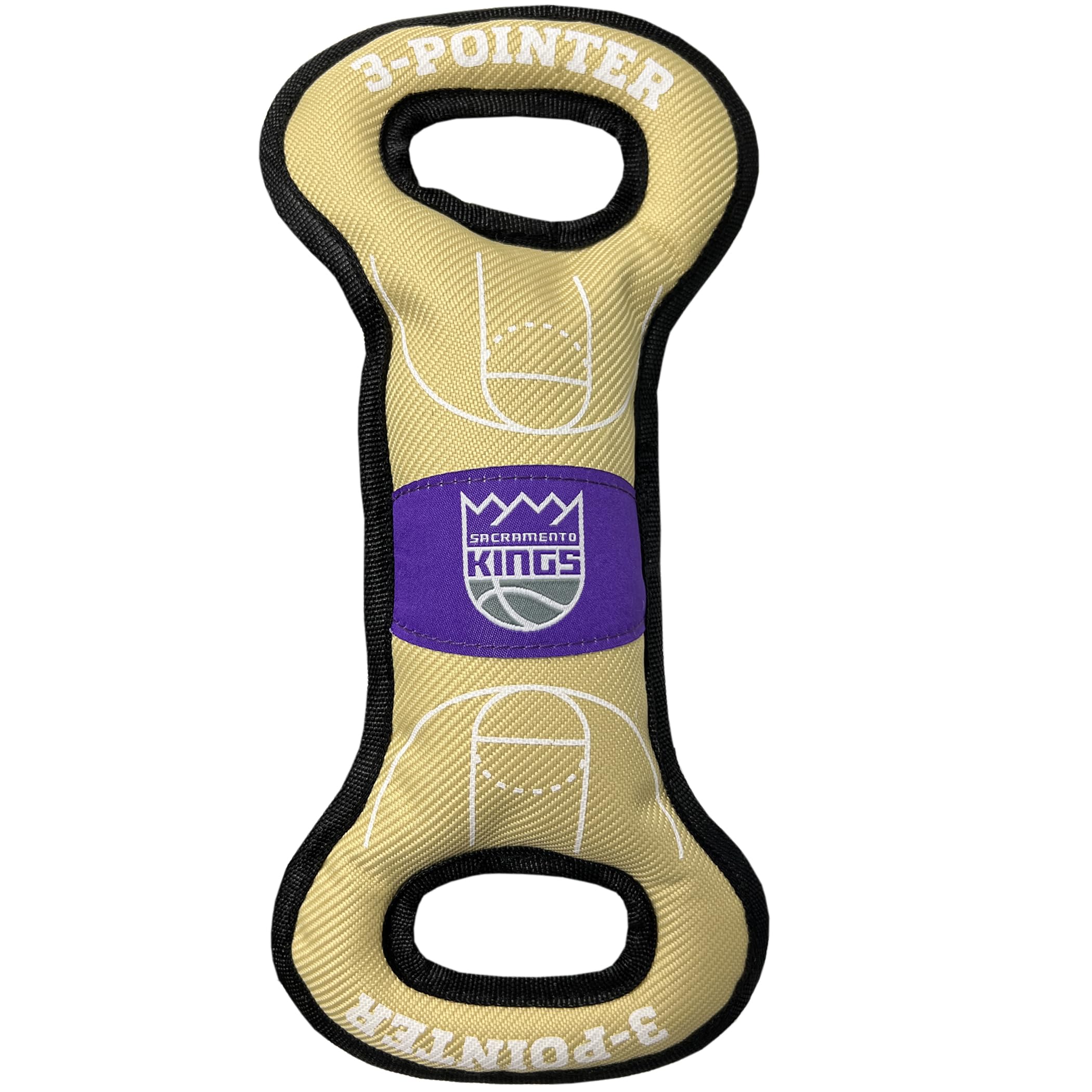 Pets First Nba Sacramento Kings Field Toy. - Tough Nylon Pet Toy With Double Trim Stitching & Inner Squeaker, One Size
