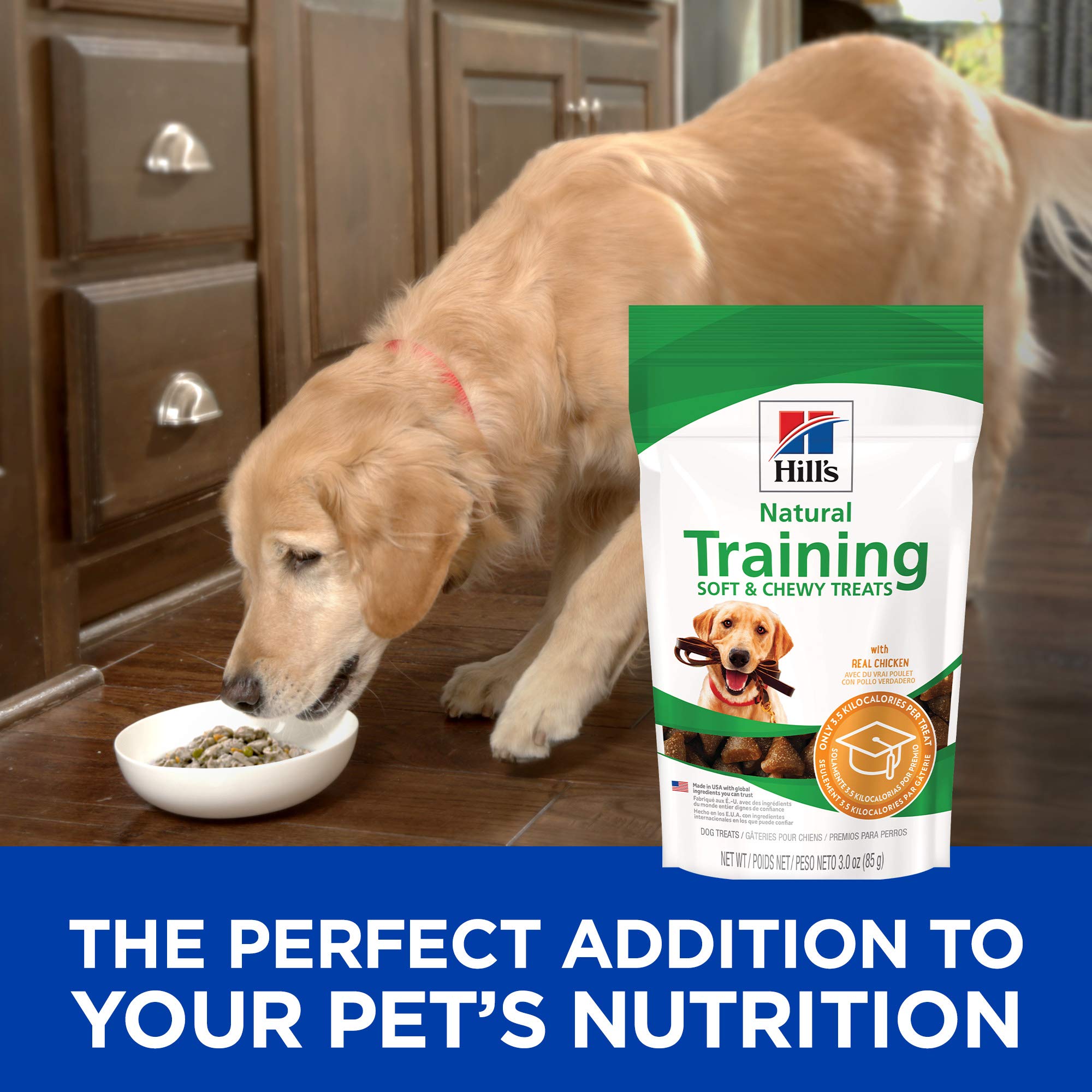 Hill's Natural Dog Treats, Soft & Chewy Chicken Flavor, 3 oz Bag, All Life Stages, Model 1879, White