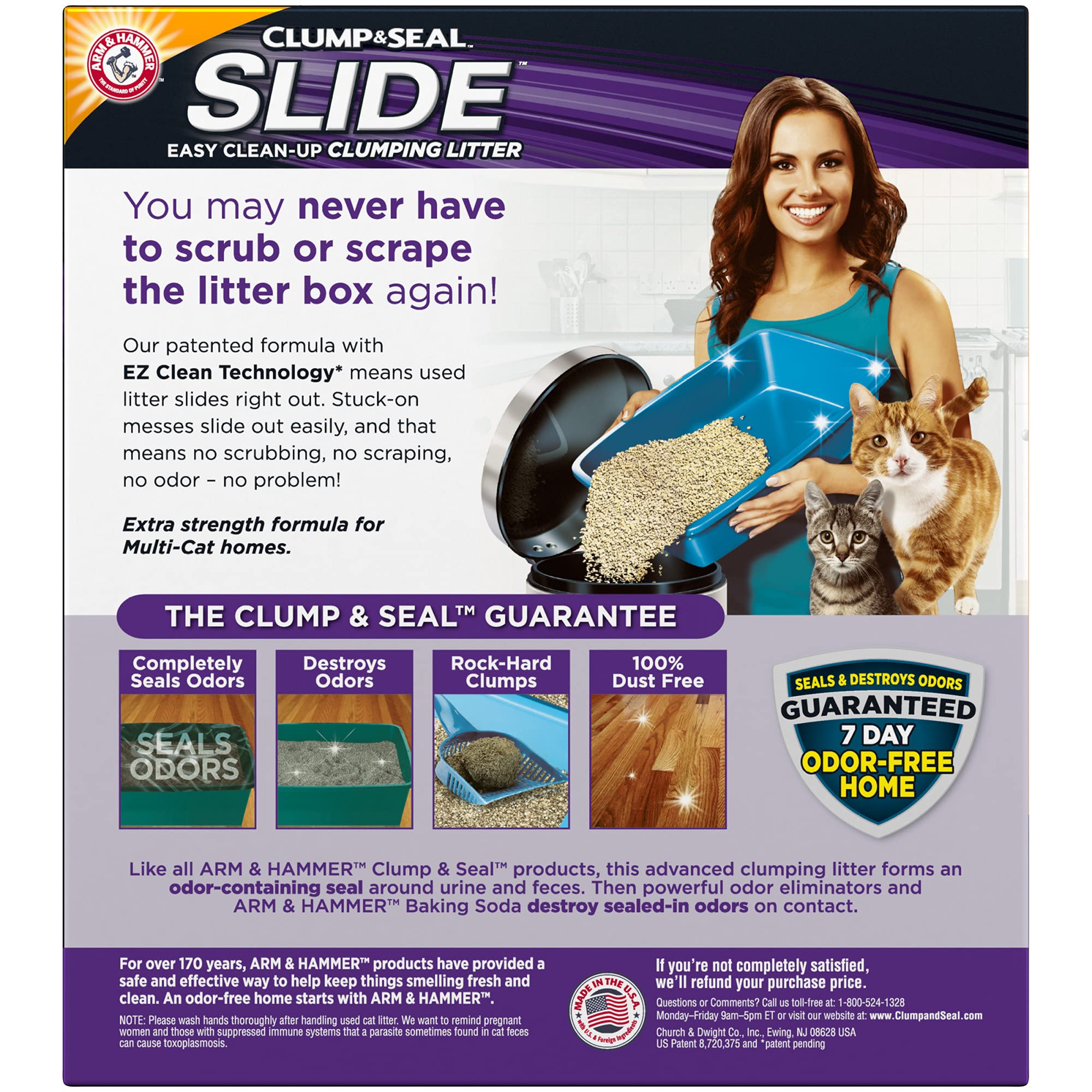 Arm & Hammer Slide Easy Clean-Up Litter, Multi-Cat, 28Lb
