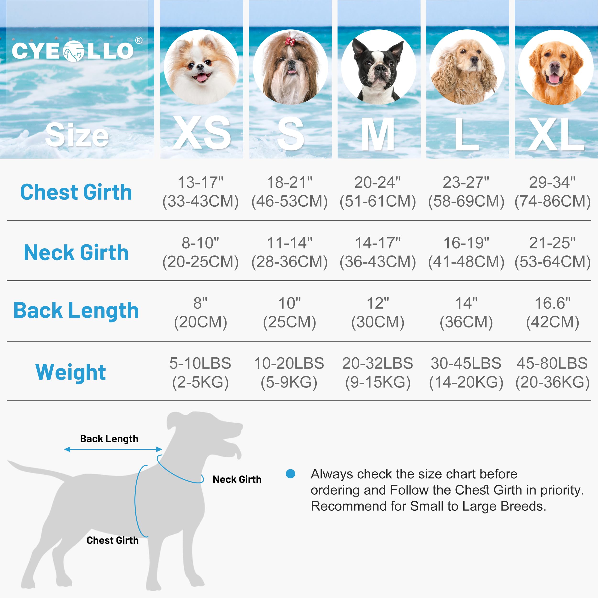 Cyeollo Dog Life Jacket Reflective Mermaid Dog Life Vest For Swimming Boating, High Buoyancy Pet Life Preserver Lightweight Smal