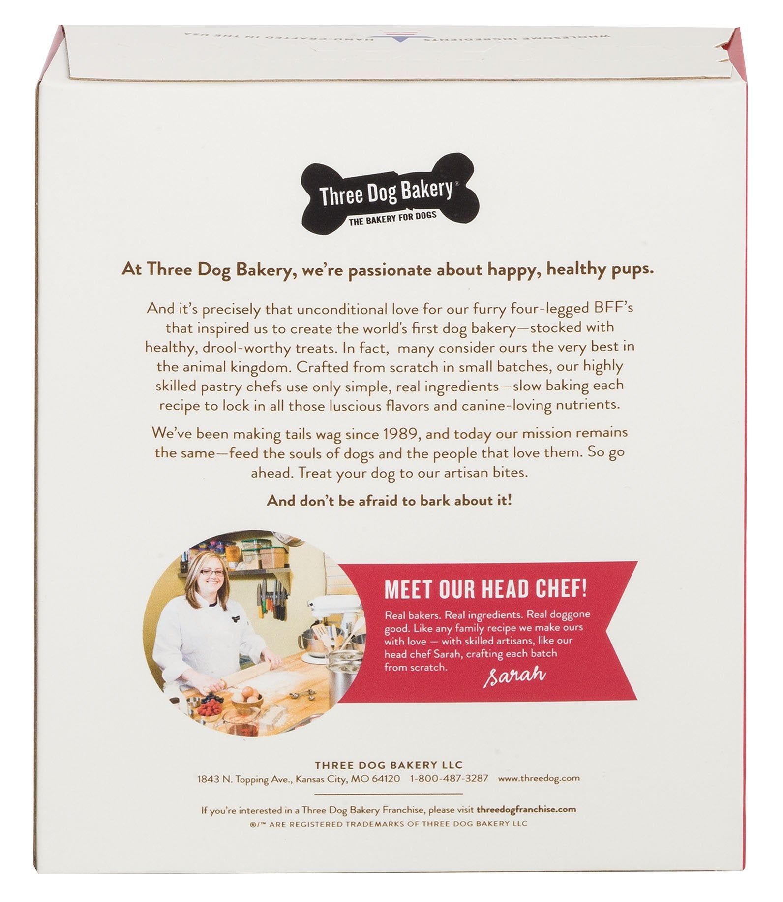 Three Dog Bakery Classic Wafers Baked Dog Treats, Oats & Apples , 13 Oz