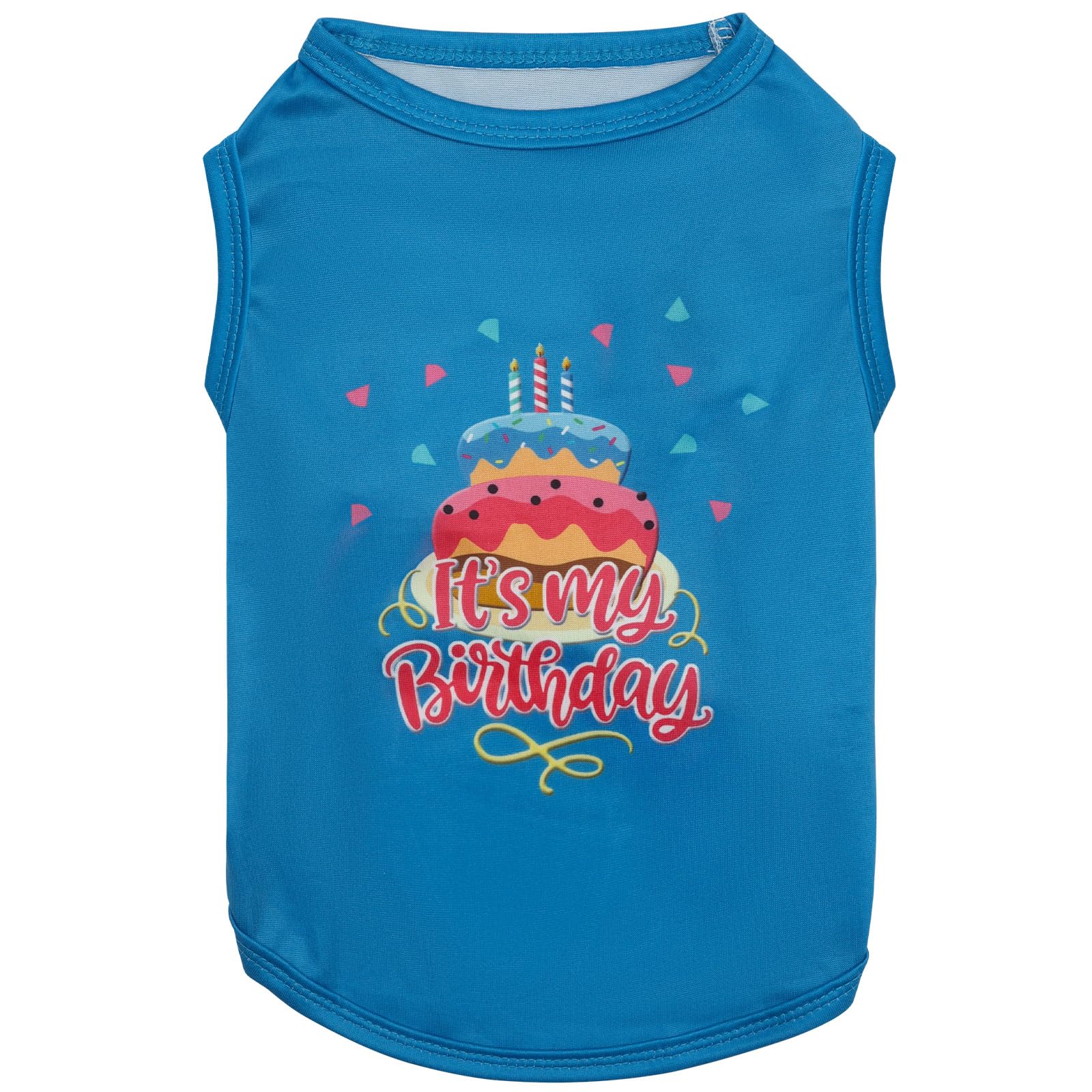 Cutebone Soft Birthday Dog Shirt Lightweight Small Puppy T-Shirts Pet Clothes Breathable Tee Vest Stretchy Outfit Cat Apparel Bx