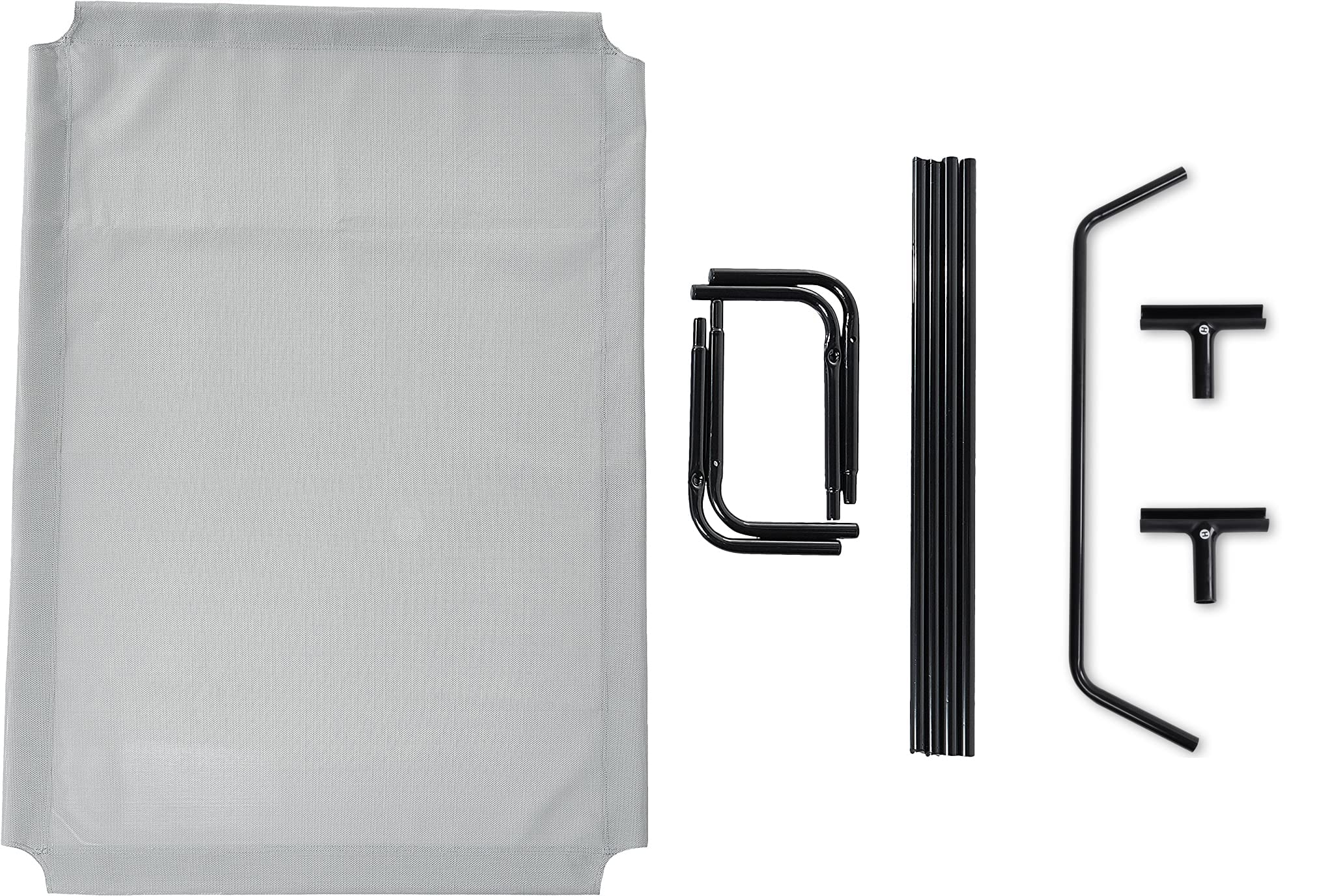 Amazon Basics Cooling Elevated Breathable Pet Bed For Dog, X-Large (60.1 X 37.1 X 8.9 Inches), 1 Count, Grey