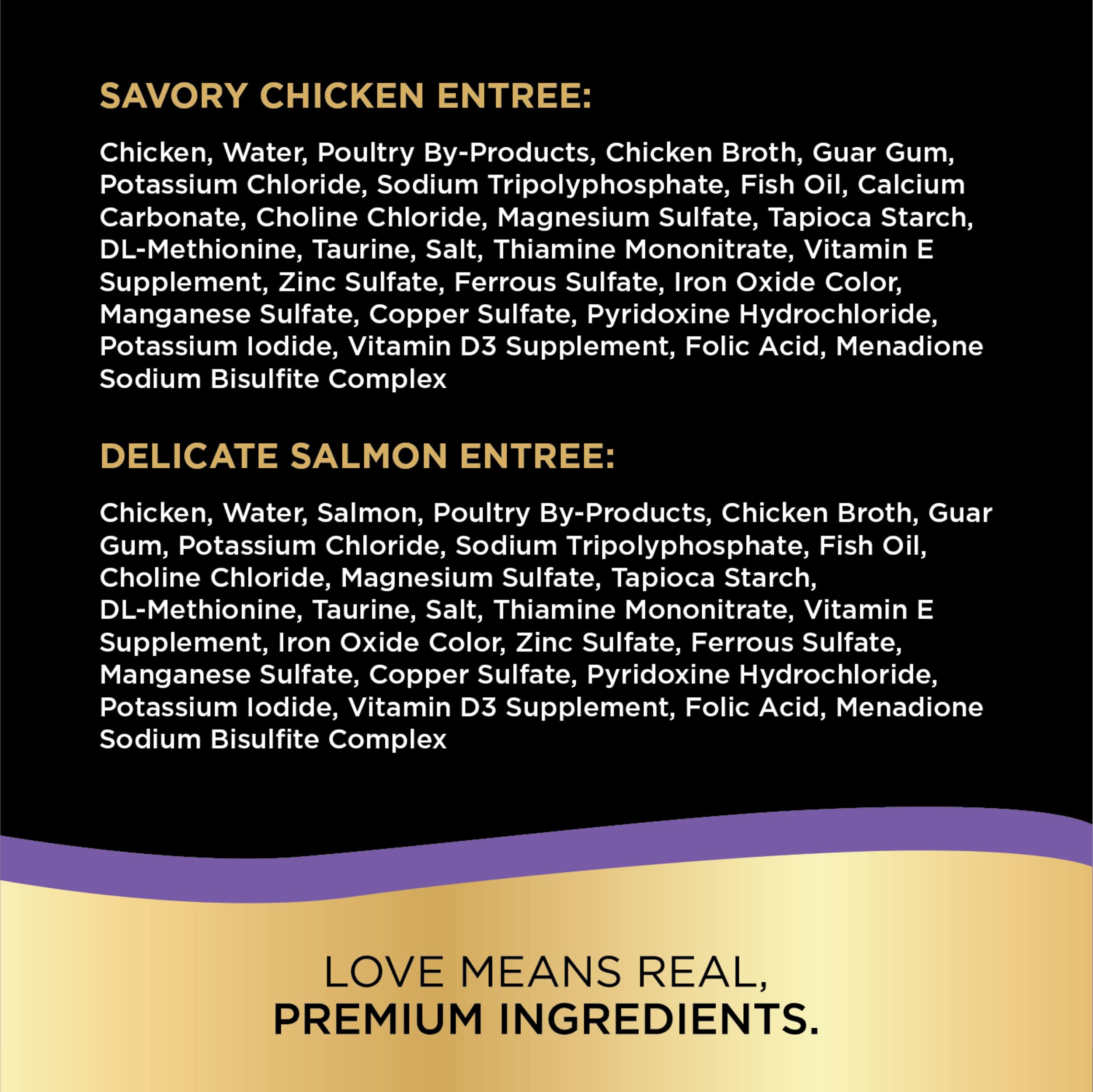 Sheba Perfect Portions Wet Cat Food Pate Savory Chicken Entree and with Sustainable Salmon Variety Pack, 2.6 oz., Twin-Pack Tray