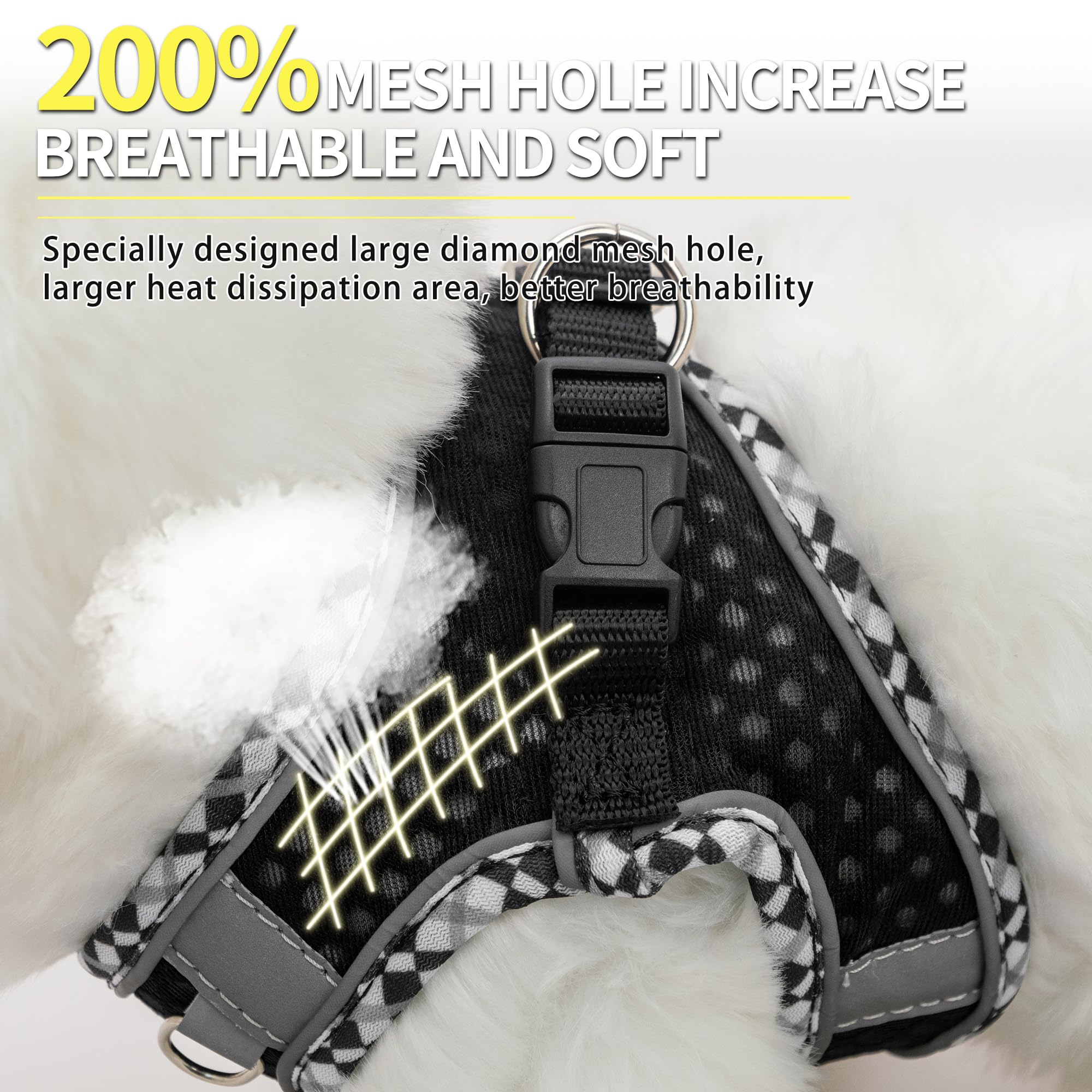 Joypaws Summer Pet Supply No Pull, Step In Adjustable Dog Harness With Padded Vest For Hot Weather, Escape Proof Ultra Thin Soft
