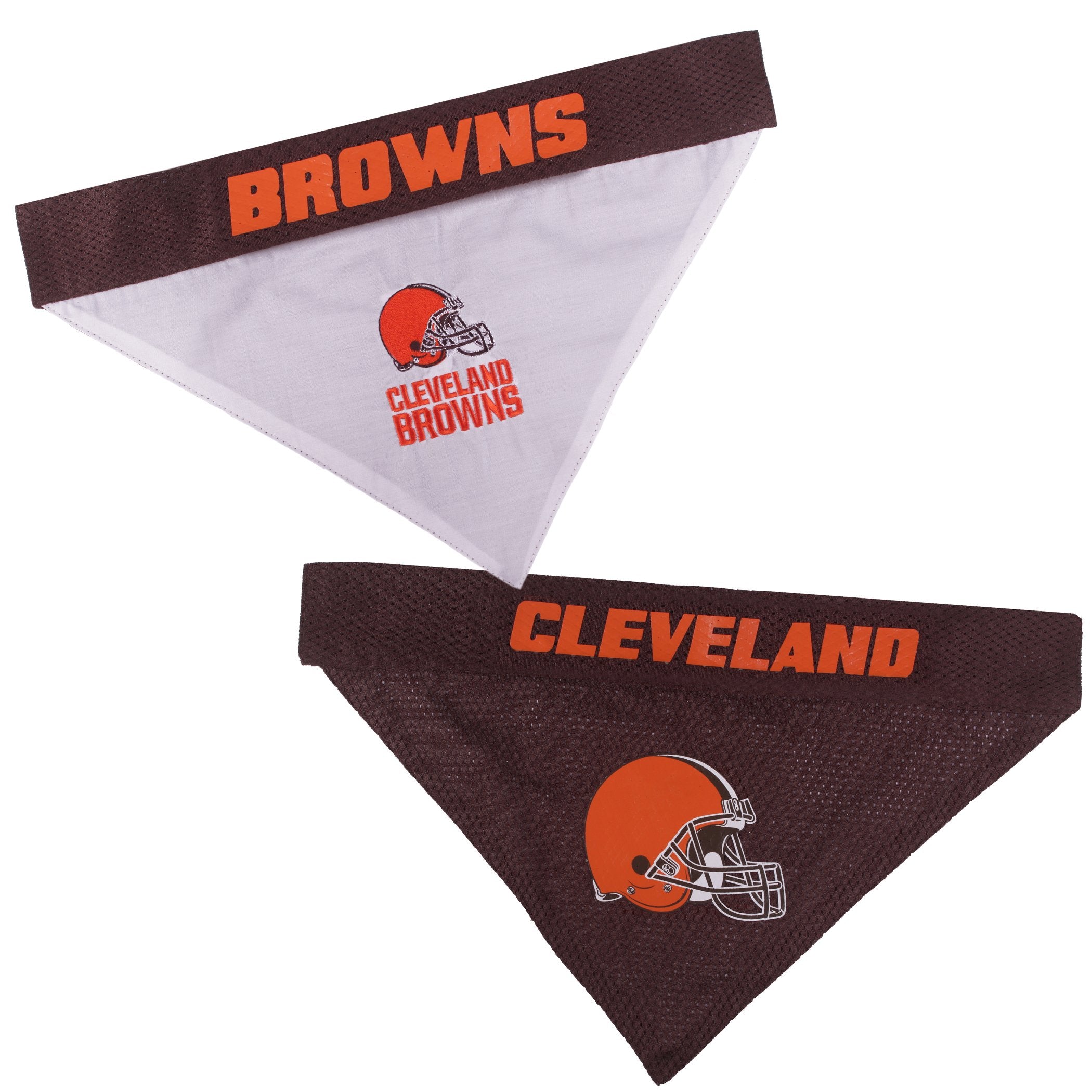 Pets First Nfl Dog Bandana - Cleveland Browns Reversible Pet Bandana. 2 Sided Sports Bandana With A Premium Embroidery Team Logo, Small/Medium. - 2 Sizes & 32 Nfl Teams Available