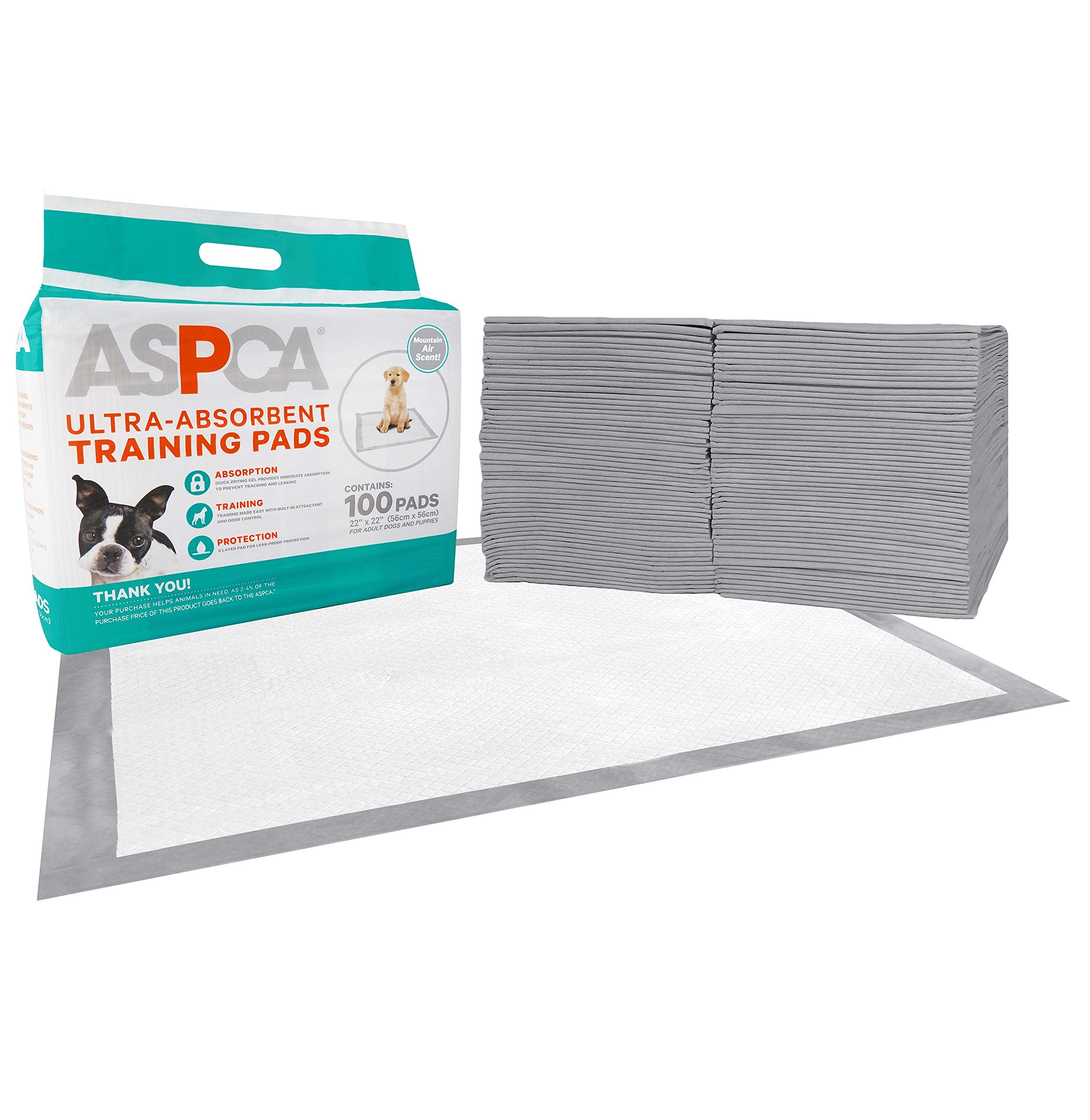 Aspca Mountain Air Scented Training Pads (100 Pack), Gray (As 62932)