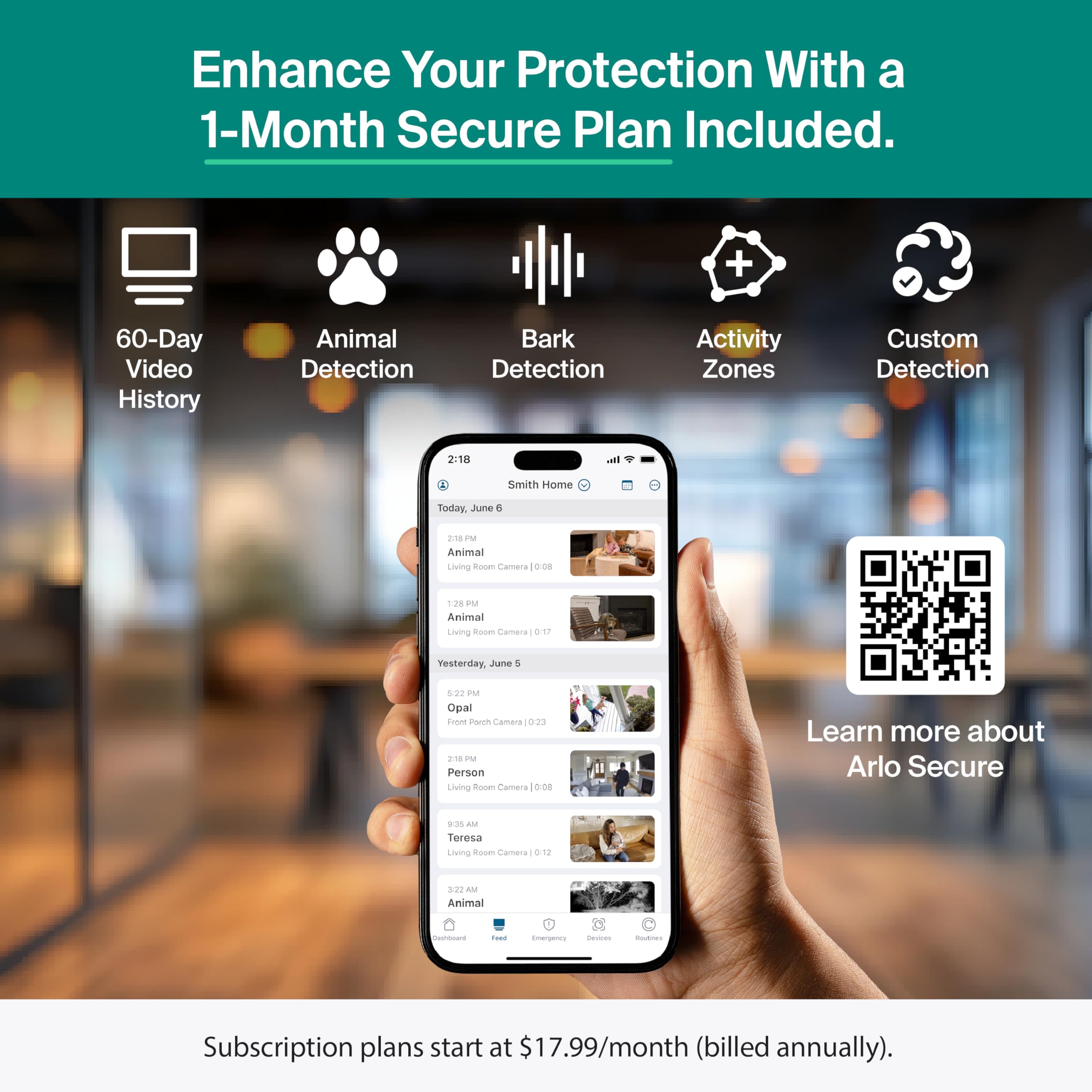 Arlo Essential Indoor Pan Tilt Security Camera 2K (2025 Release) - Wired Plug-in Power, Person Recognition, Animal Detection, An