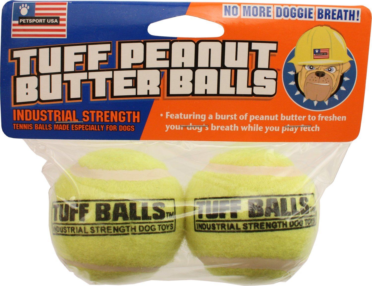 Petsport Peanut Butter Balls Dog Toy, 2 Pack