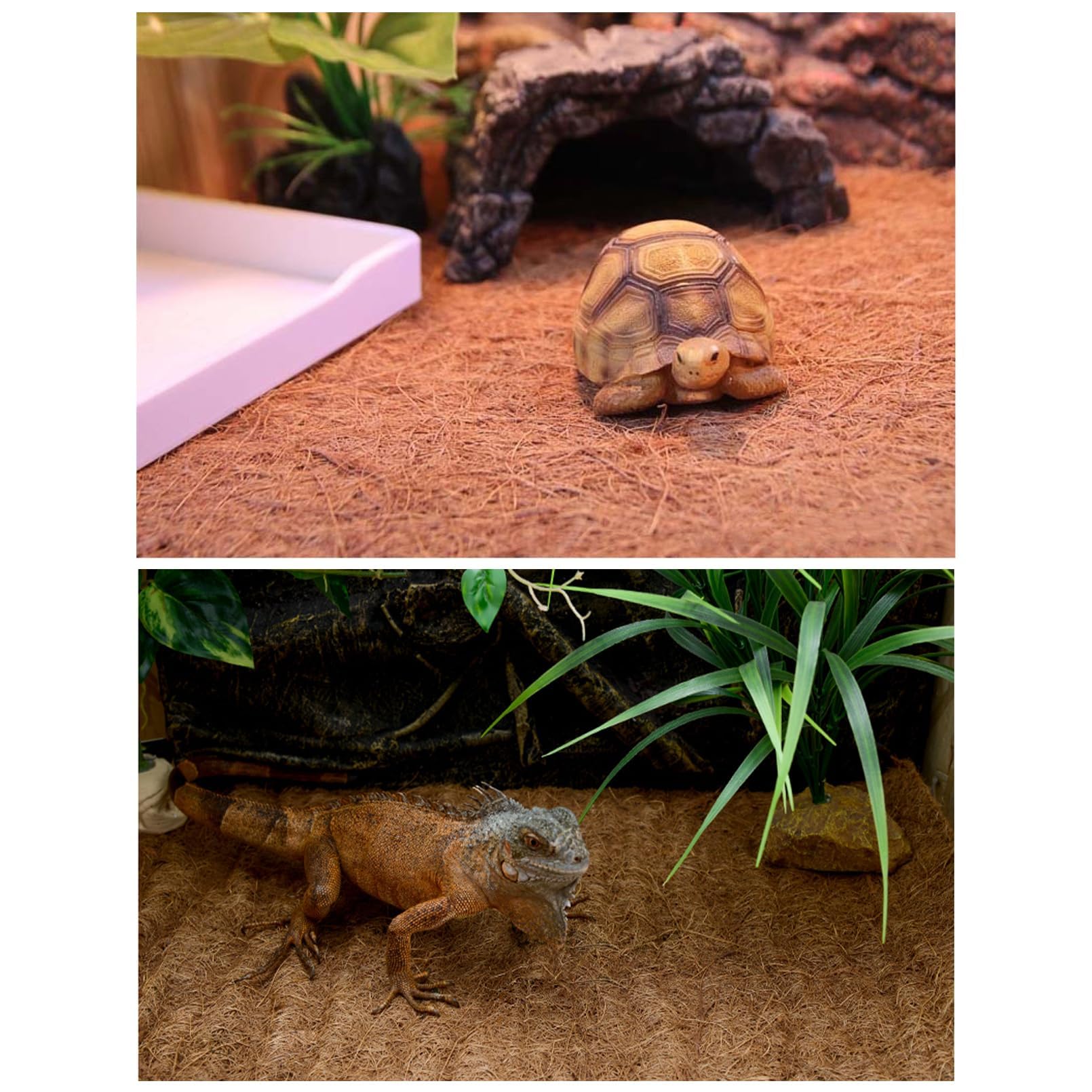 Hamiledyi Reptile Carpet Natural Coconut Fiber Tortoise Carpet Mats for Pet Terrarium Liner Reptile Supplies for Lizard Snake Ch