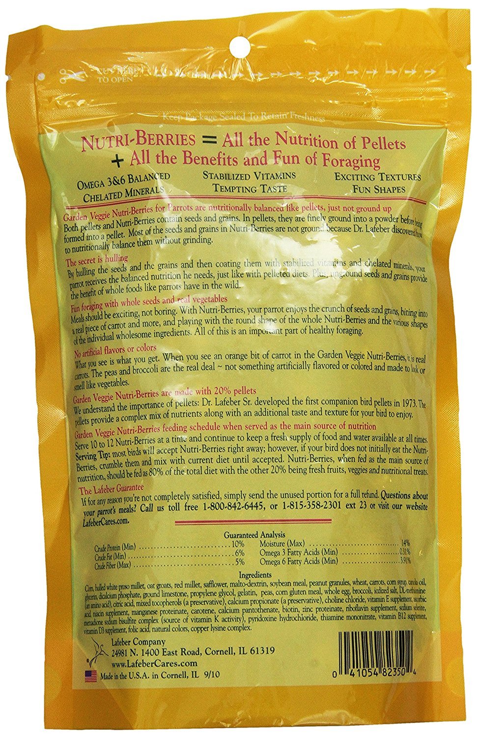 LAFEBERS Nutri-Berries Parrot Food 2 Flavor Variety Sampler Bundle, (1) Each: Sunny Orchard with Cranberries Apricots Dates, Ga