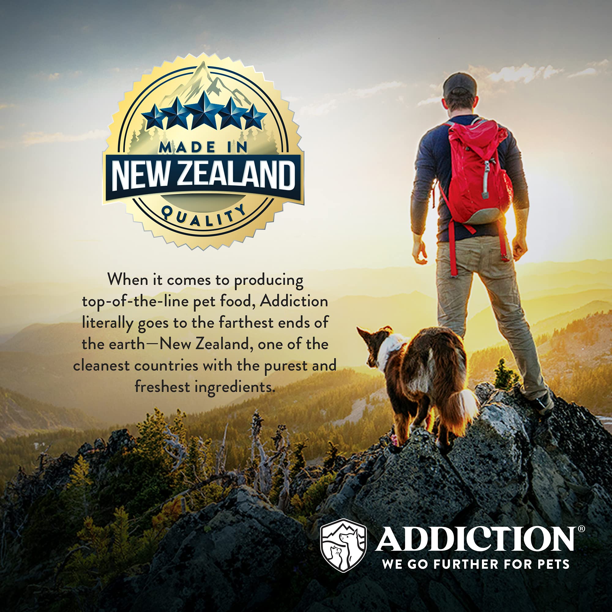 Addiction Steakhouse Beef & Zucchini Air-Dried Grain-Free Dog Food - Complete Meal or Topper with Natural Ingredients for Digest