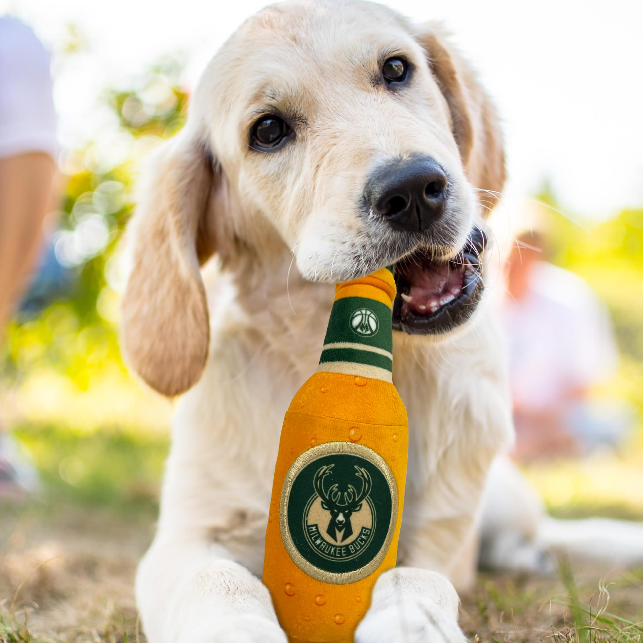 Pets First Nba Milwaukee Bucks Beer Bottle Plush Dog & Cat Squeak Toy - Cutest Stadium Soda Bottle Snack Plush Toy For Dogs & Ca