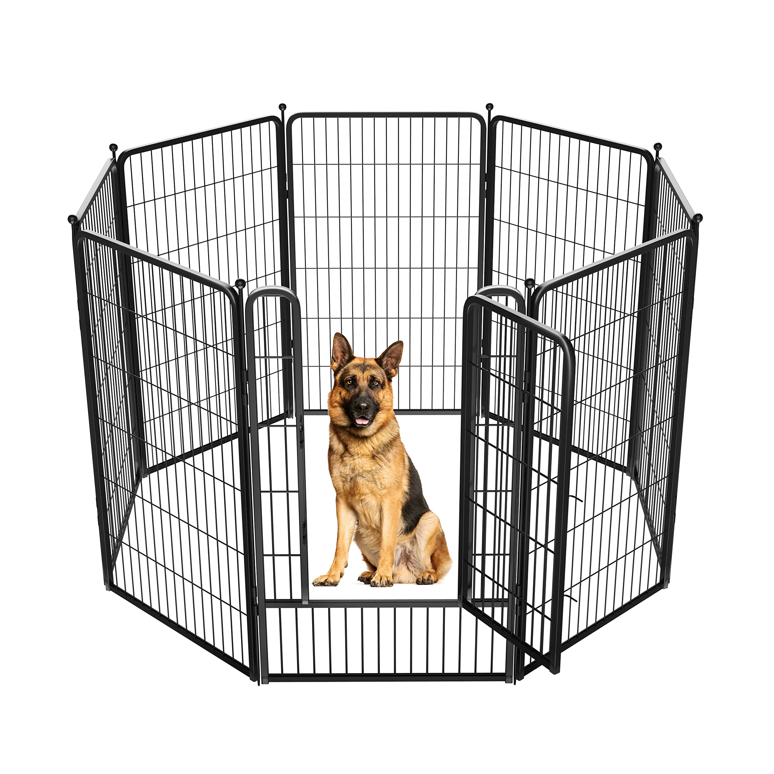 Fxw Rollick Dog Playpen For Yard, Rv Camping, 45 Inch 8 Panels For Large Dogs│Patented