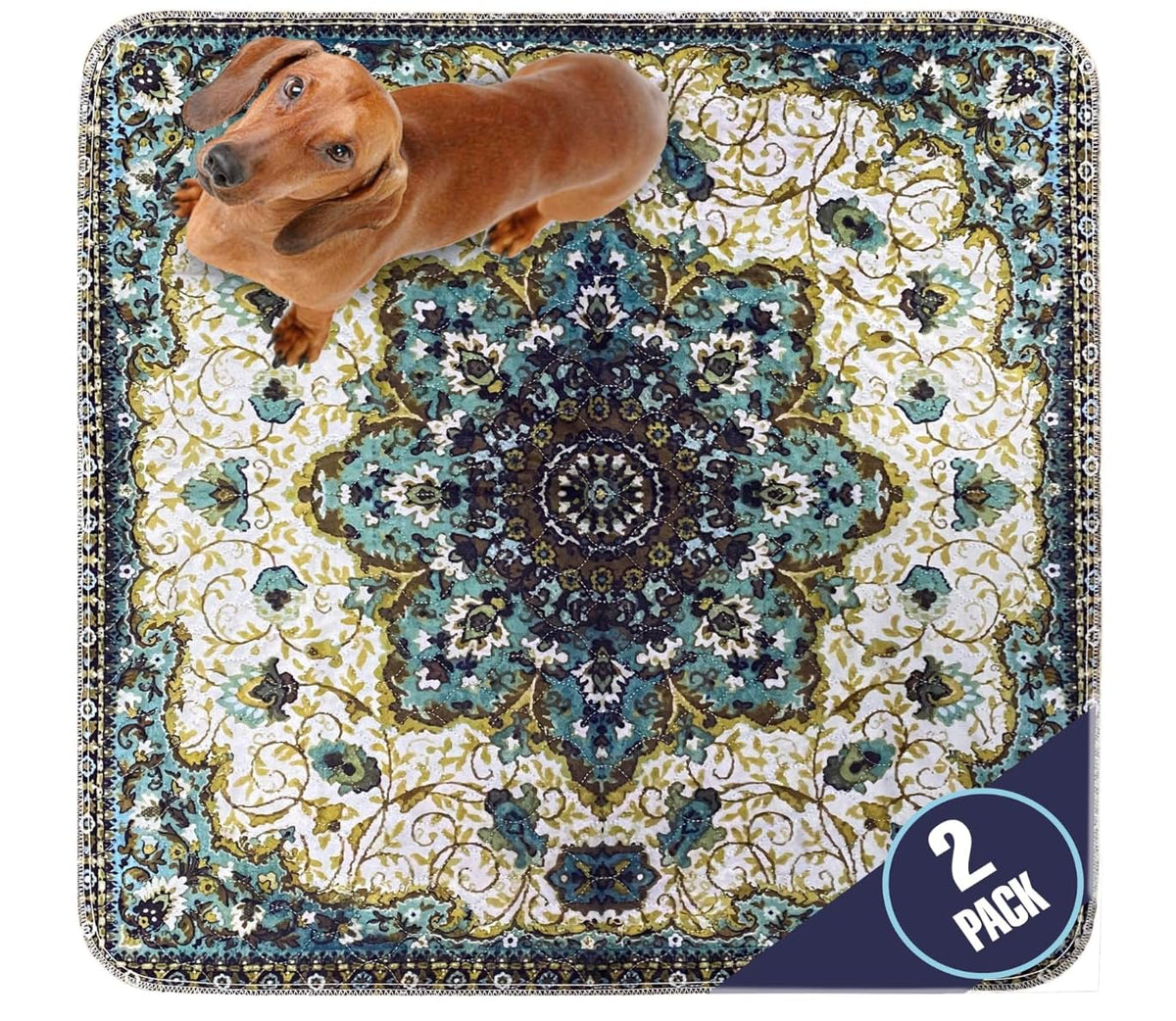 Washable Pee Pads For Dogs - Super Absorbent (36 X 36) 2 Pack - Puppy Pads Pet Training Pads -100% Waterproof Dog Pee Pad Protec