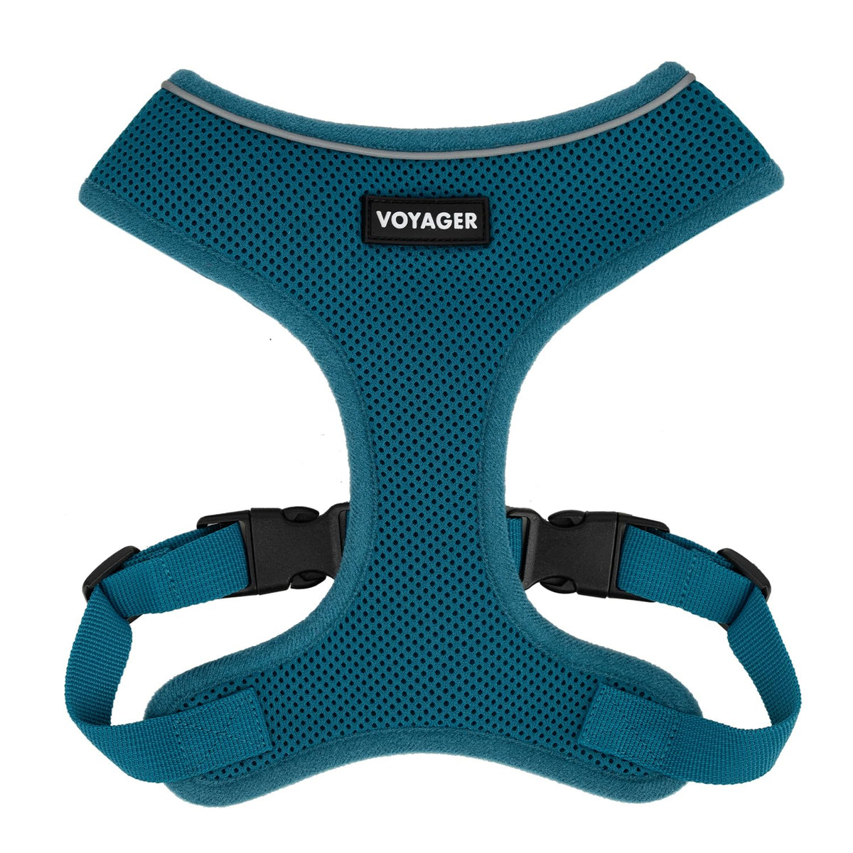 Voyager Aerolite No Pull Mesh Dog Harness With Lightweight, Soft, Breathable, Reflective Stitching, And Adjustable Straps For Walking, Running, Training, Heavy Duty And Durable - Turquoise, Xl