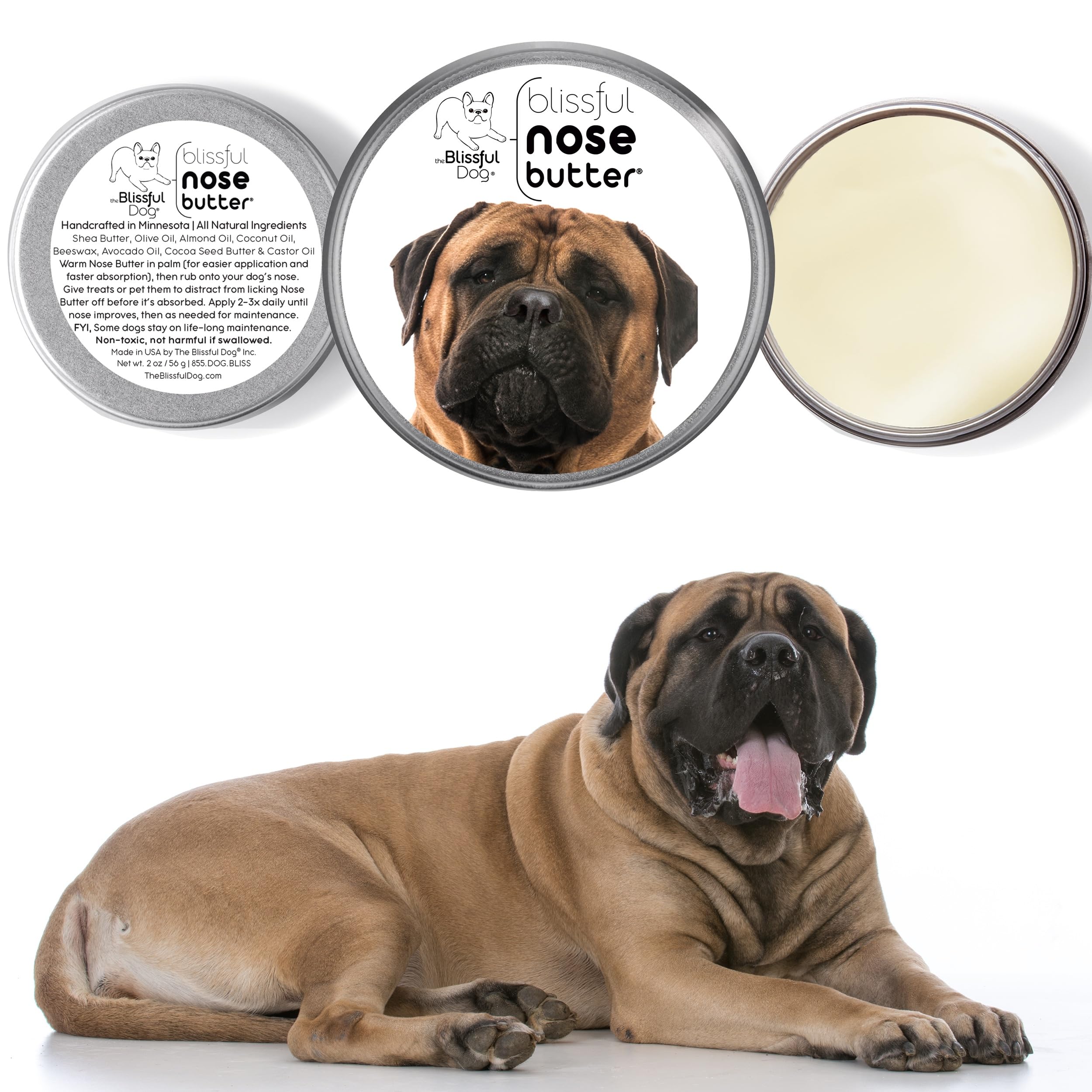 The Blissful Dog Bullmastiff Unscented Nose Butter