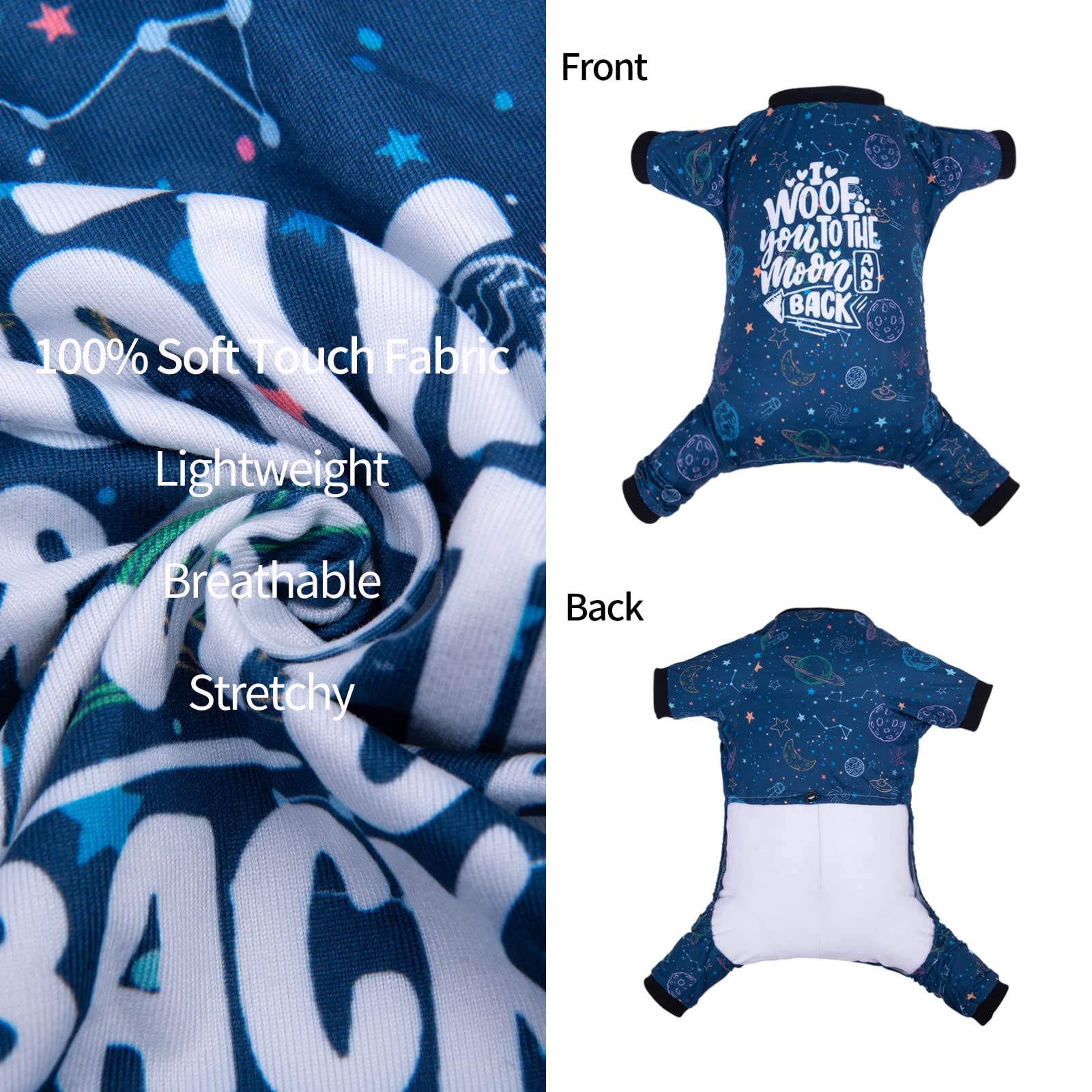 Cutebone Small Dog Pajamas Shirt Stretchy Summer Puppy Pjs Soft Cat Onesies Pet Clothes For Daily Wear Da12Xs