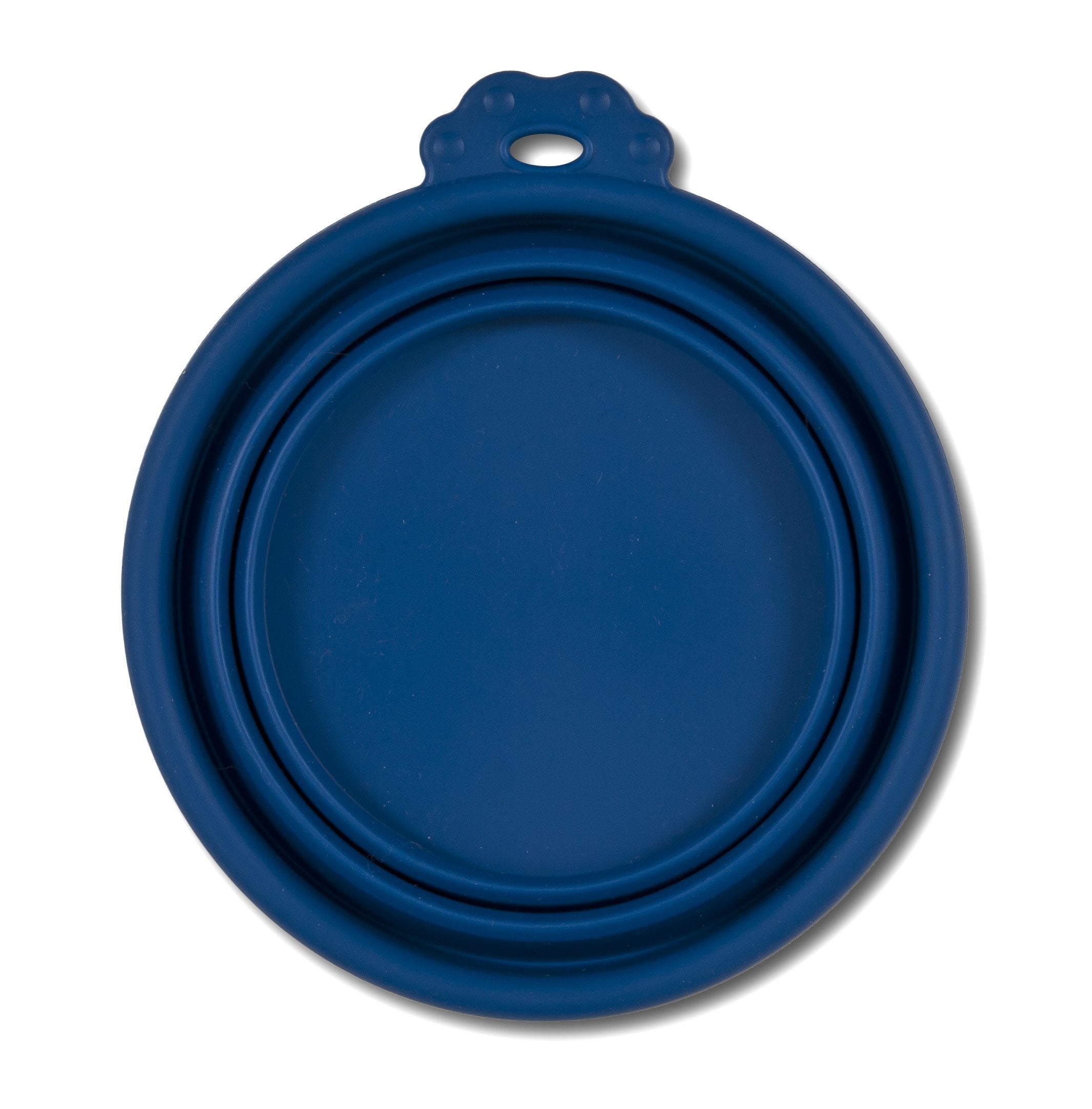 Petmate Petmate 23369 Silicone Round 3-Cup Travel Bowl for Pets, Navy Blue
