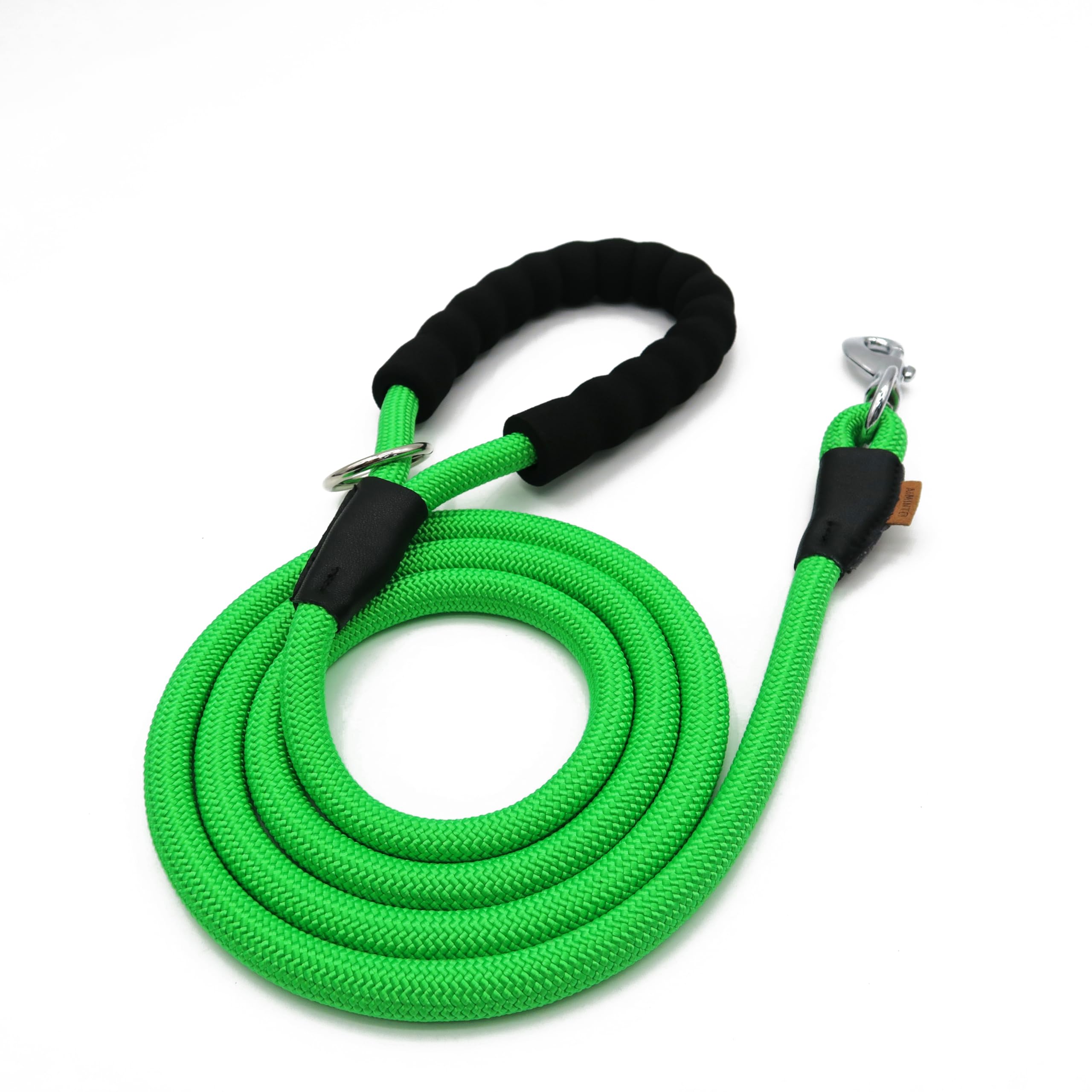 Aiminto Dog Leash, Braided Rope Traction - Walking Training Lead for Medium/Large Dogs ((1/2 '') x 6FT, Light Green)