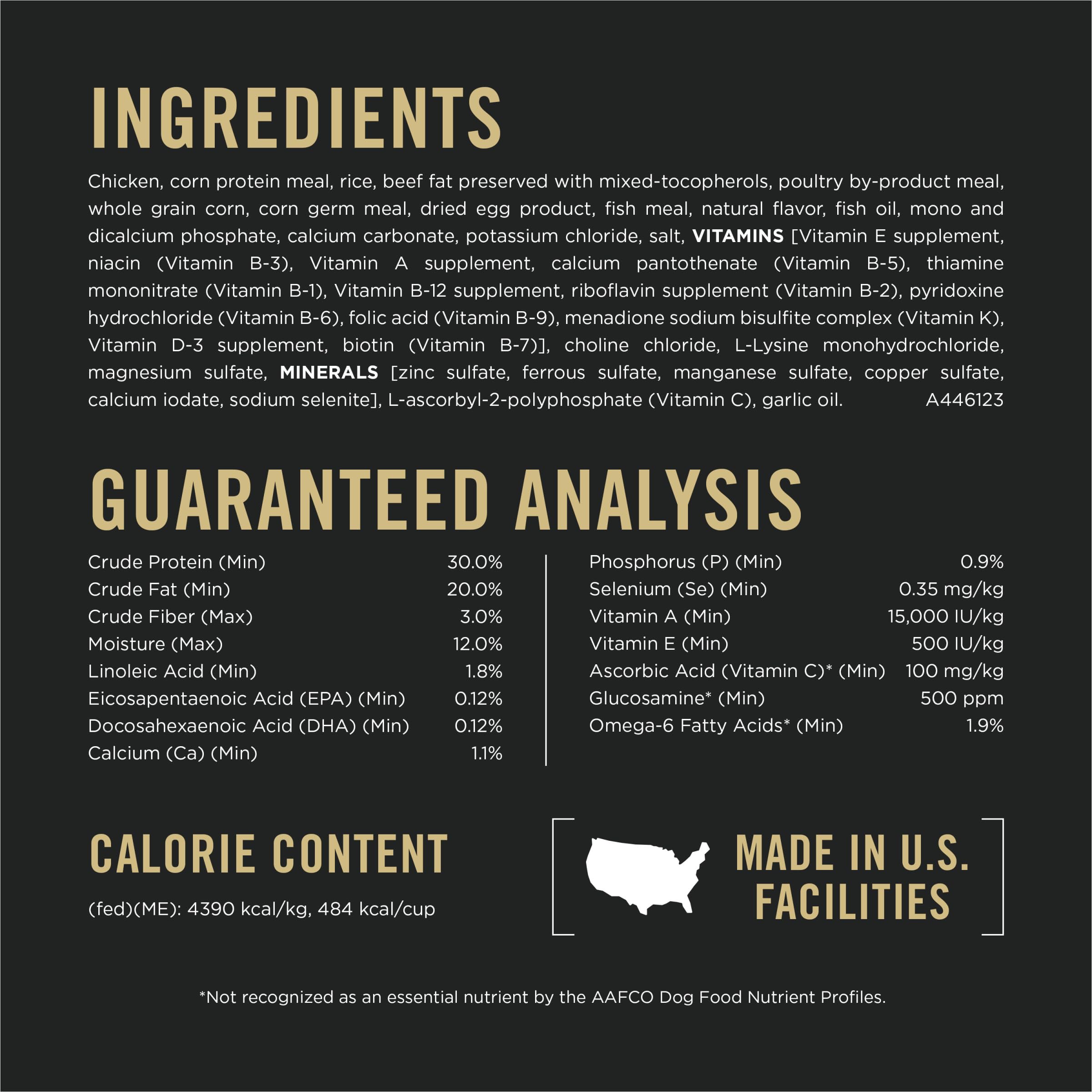 Purina Pro Plan High Calorie, High Protein Dry Dog Food, 30/20 Chicken & Rice Formula - 37.5 lb. Bag