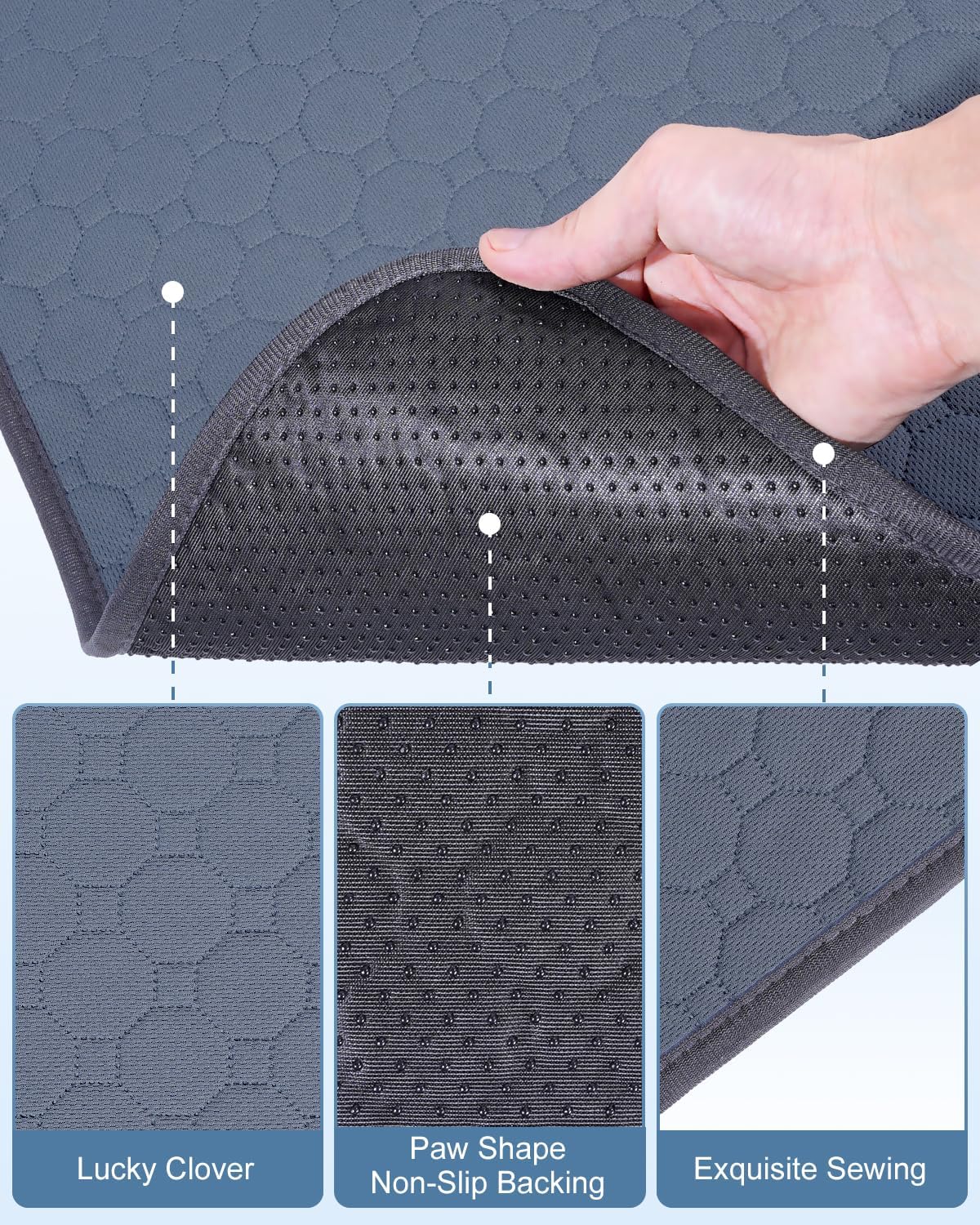 2 Pack 48'' X 24'' Guinea Pig Cage Liner, Washable Reusable Bedding, Waterproof Absorbent Pee Pad Non-Slip Mat For Small Animals