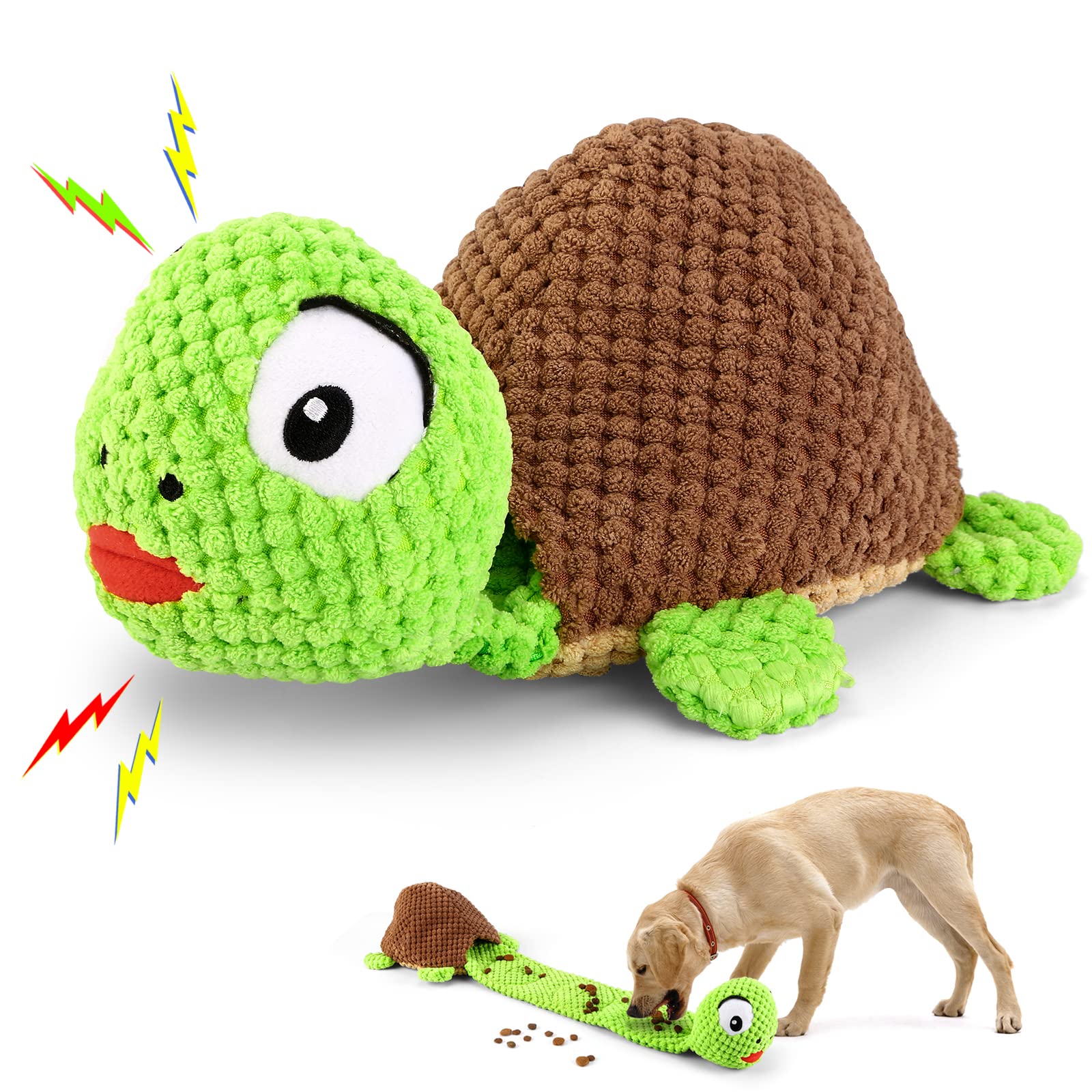 Letsmeet Dog Squeak Toys Dogs Enrichment Treat Dispensing Puzzle Toys Interactive Dog Toys for Large Medium Small Dogs