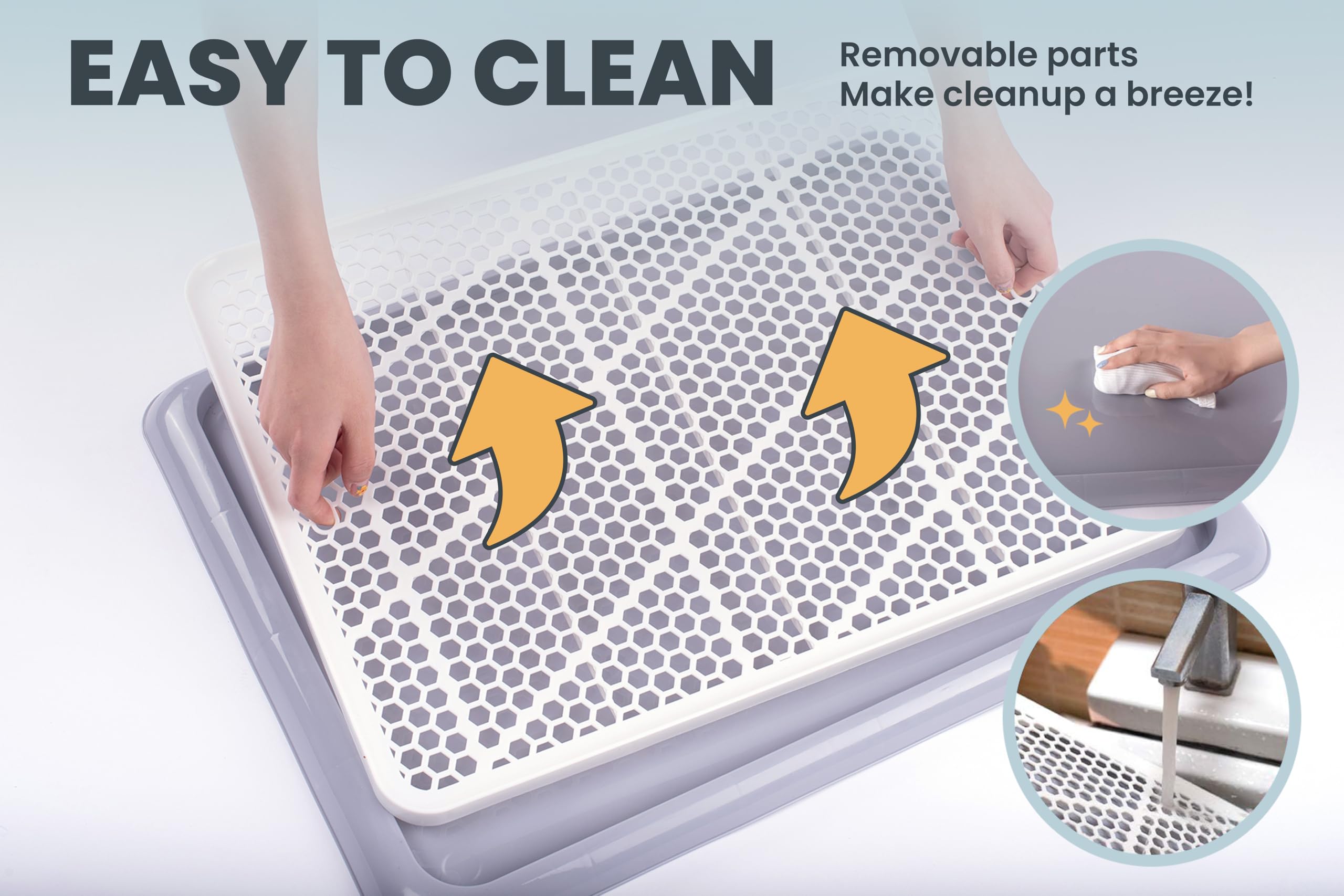 Pet Awesome Dog Potty Tray/Puppy Pee Pad Holder 25   X20    Indoor Wee Training For Small And Medium Dogs