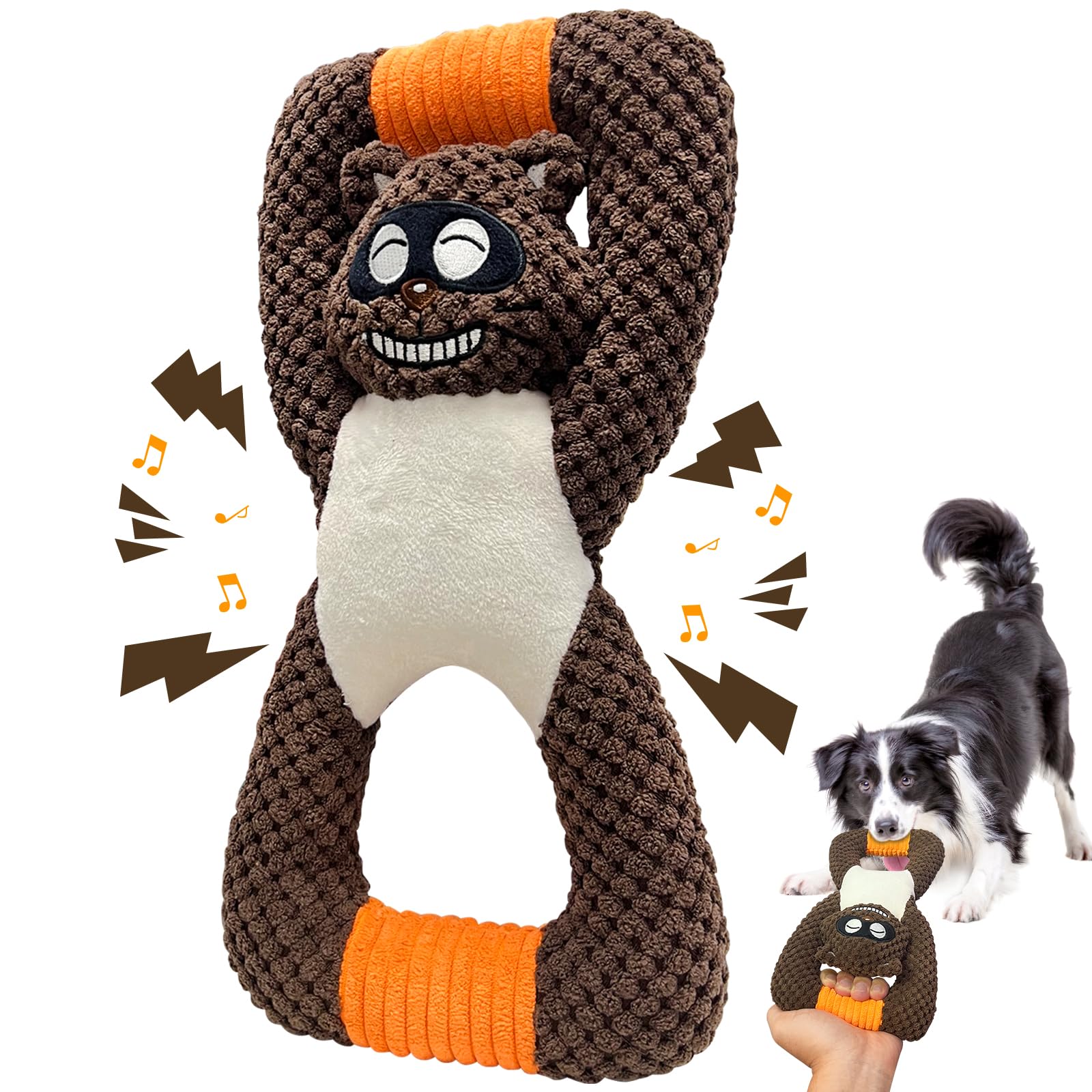 Tug of War Dog Toys, Puppy Toys, Squeaky Dog Toy, Puppy Teething Chew Toys, Plush Indestructible Durable Tough Dog Toys for Smal