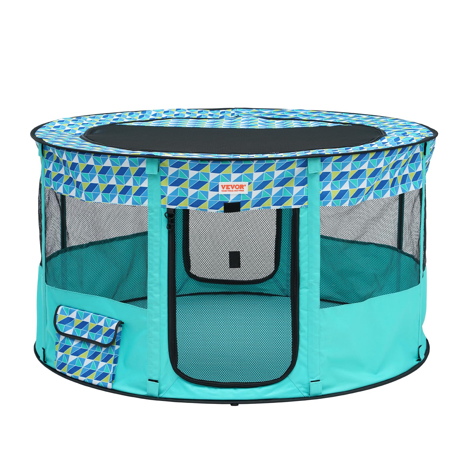 VEVOR Foldable Pet Playpen, 44 x 44 x 24 Portable Dog Playpen, Crate Kennel for Puppy, Dog, Cat, Waterproof 600D Oxford Cl